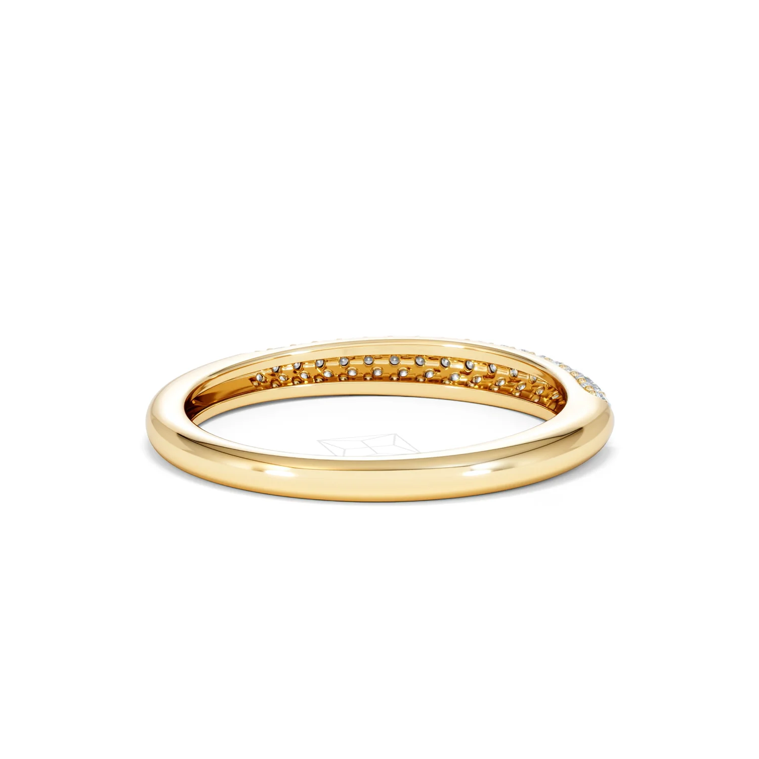 Lab Diamond Micro Pave Half Eternity Ring 0.30ct in 9k Gold - Image 44