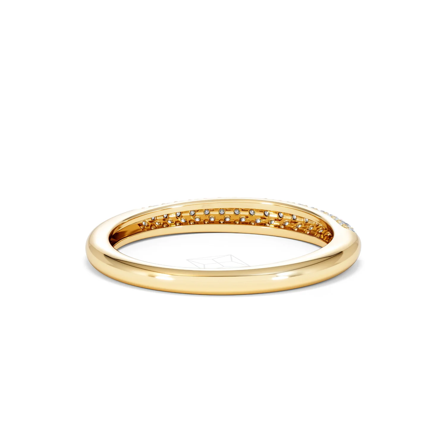 Lab Diamond Micro Pave Half Eternity Ring 0.30ct in 9k Gold - Image 45