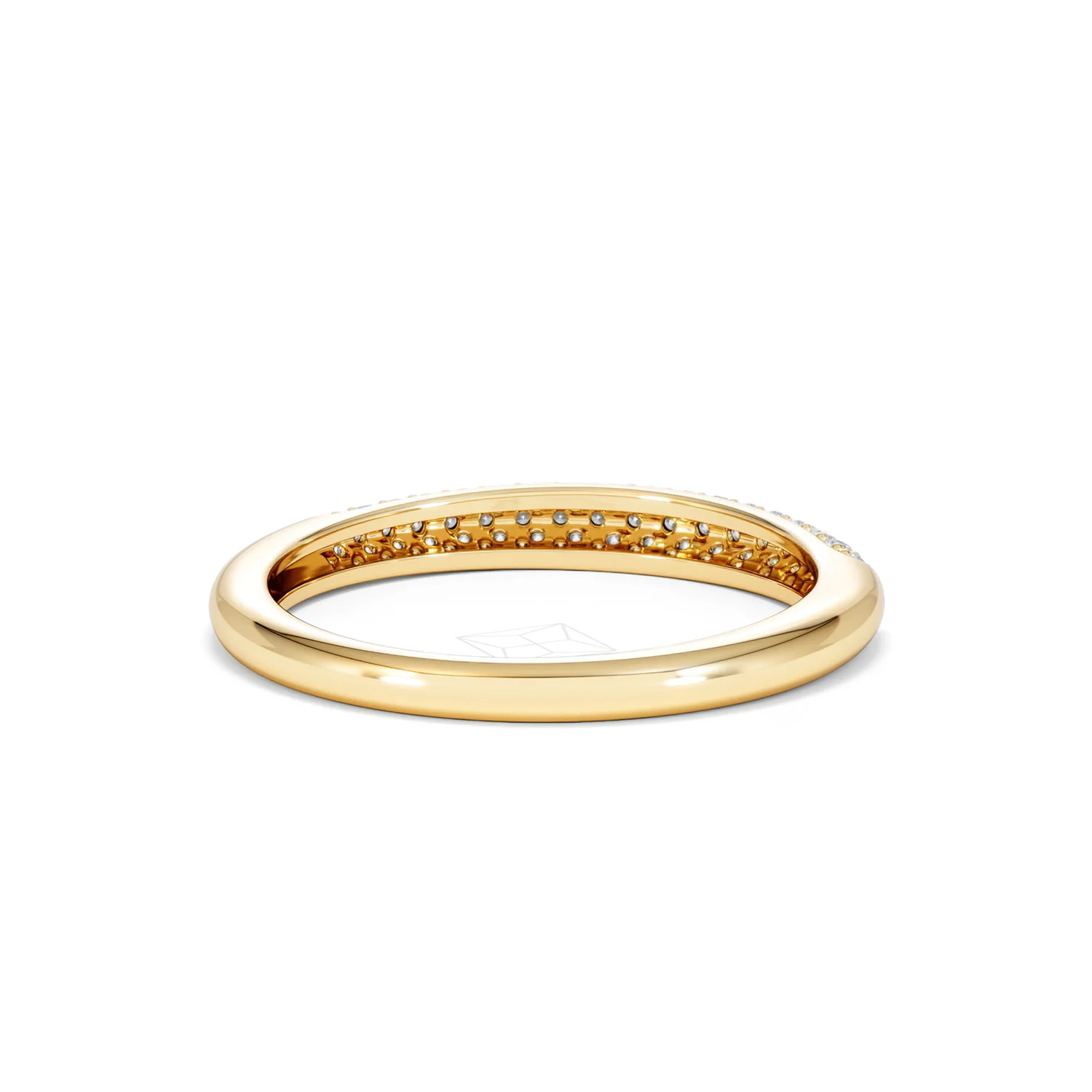 Lab Diamond Micro Pave Half Eternity Ring 0.30ct in 9k Gold - Image 46