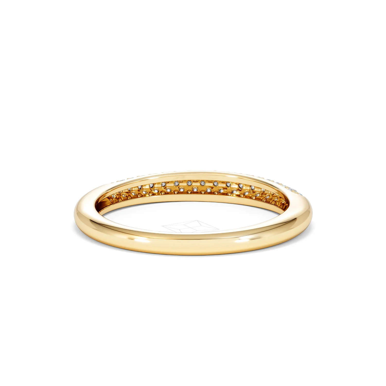Lab Diamond Micro Pave Half Eternity Ring 0.30ct in 9k Gold - Image 47