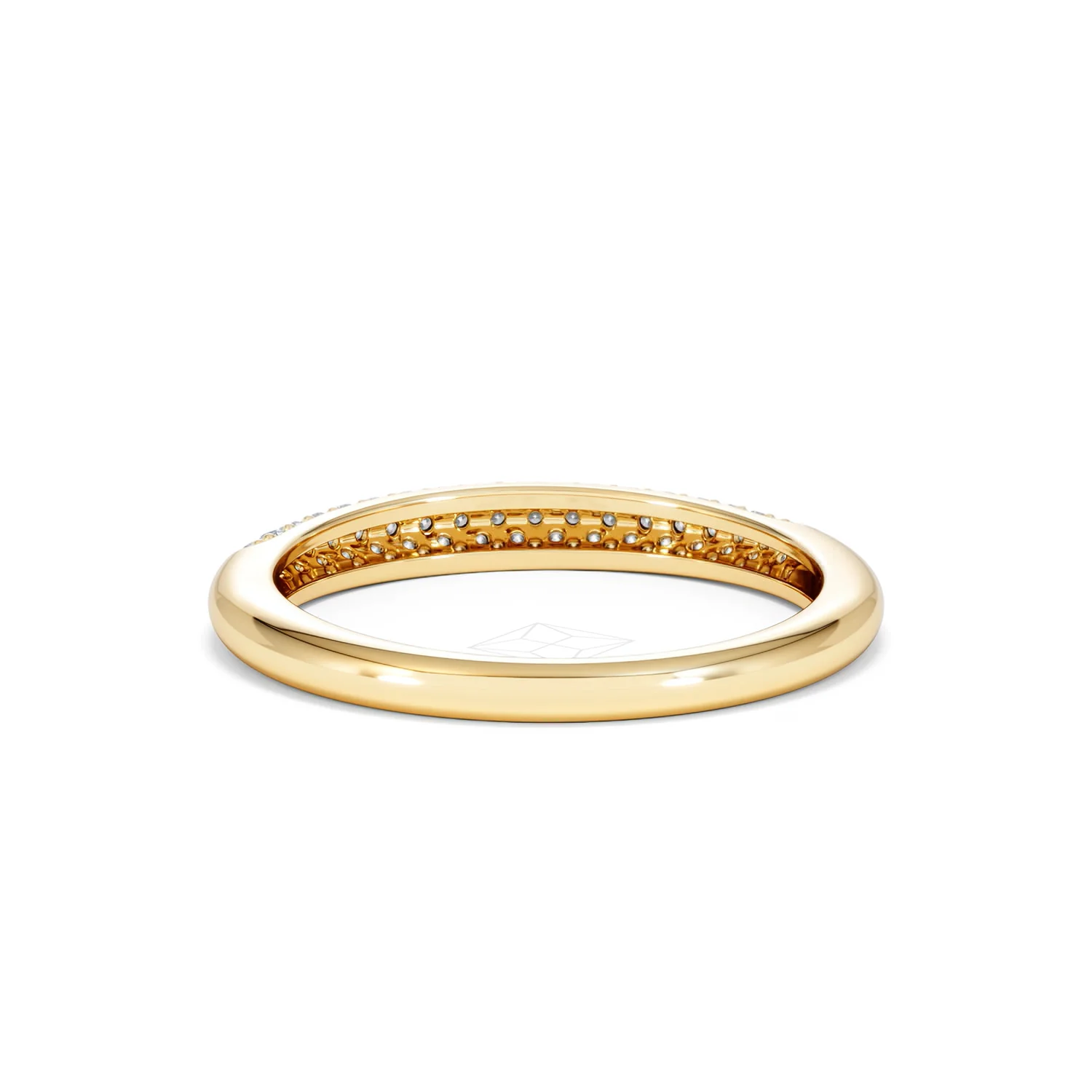 Lab Diamond Micro Pave Half Eternity Ring 0.30ct in 9k Gold - Image 52
