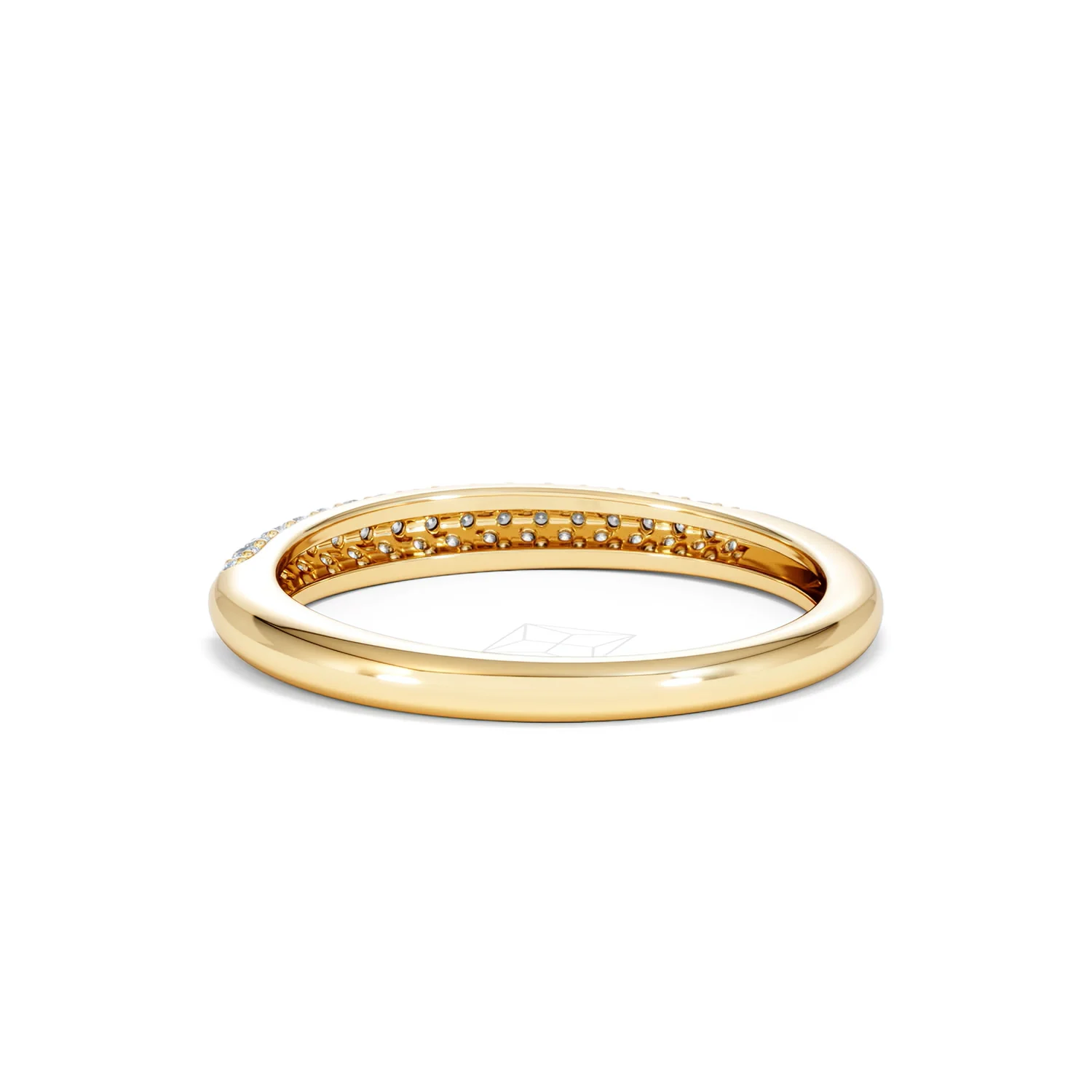 Lab Diamond Micro Pave Half Eternity Ring 0.30ct in 9k Gold - Image 55