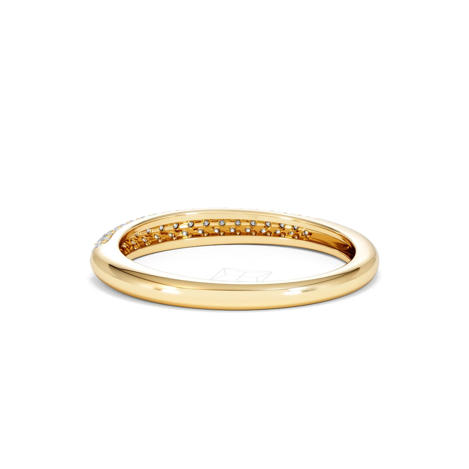 Lab Diamond Micro Pave Half Eternity Ring 0.30ct in 9k Gold - Image 56