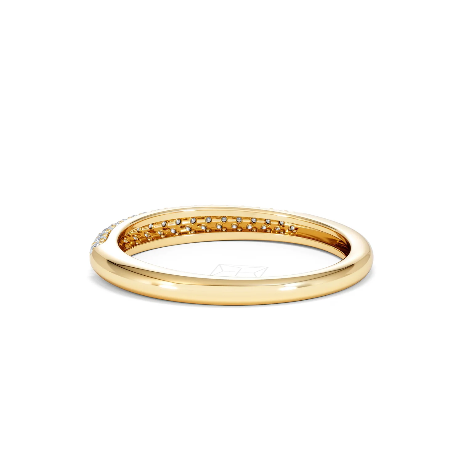Lab Diamond Micro Pave Half Eternity Ring 0.30ct in 9k Gold - Image 57
