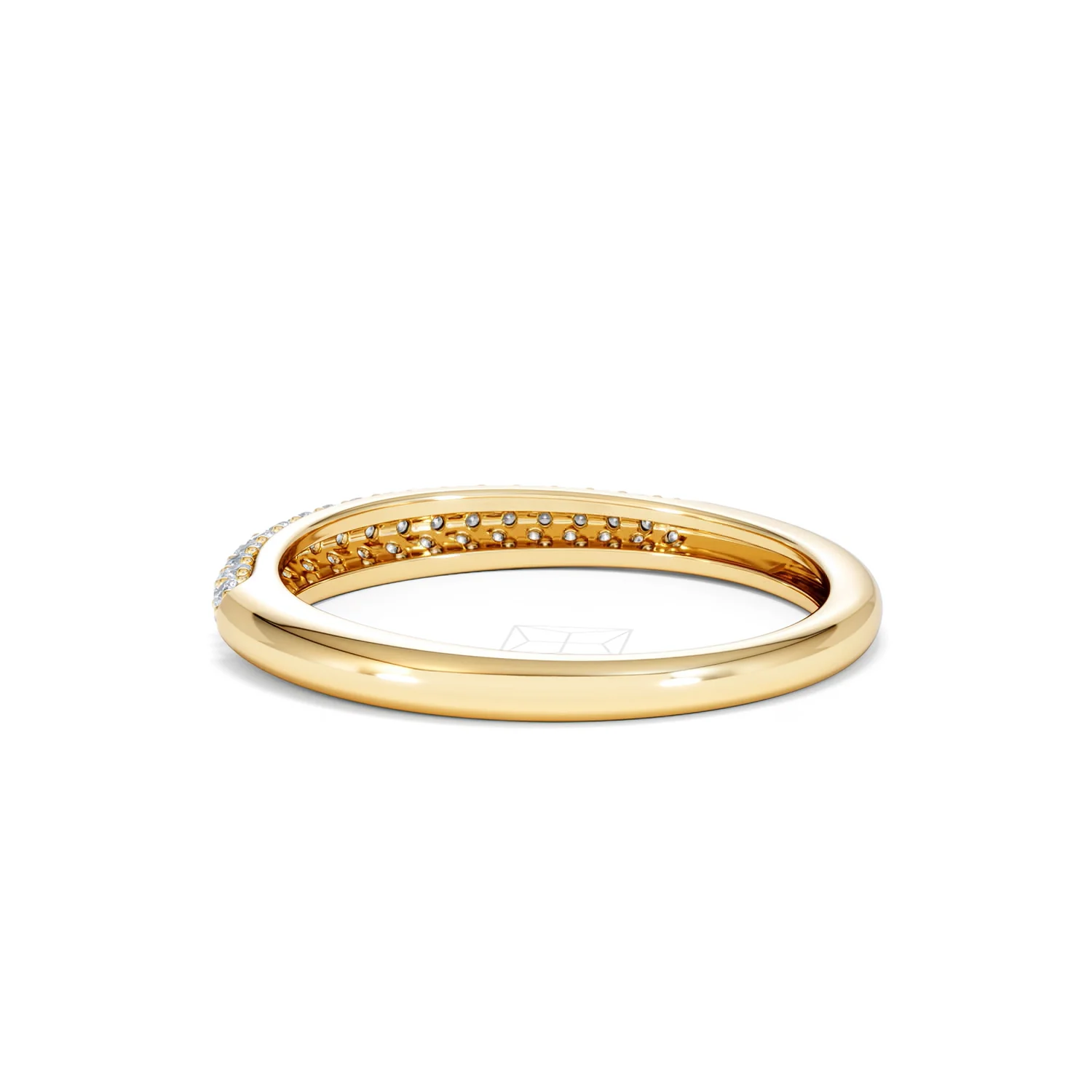 Lab Diamond Micro Pave Half Eternity Ring 0.30ct in 9k Gold - Image 58