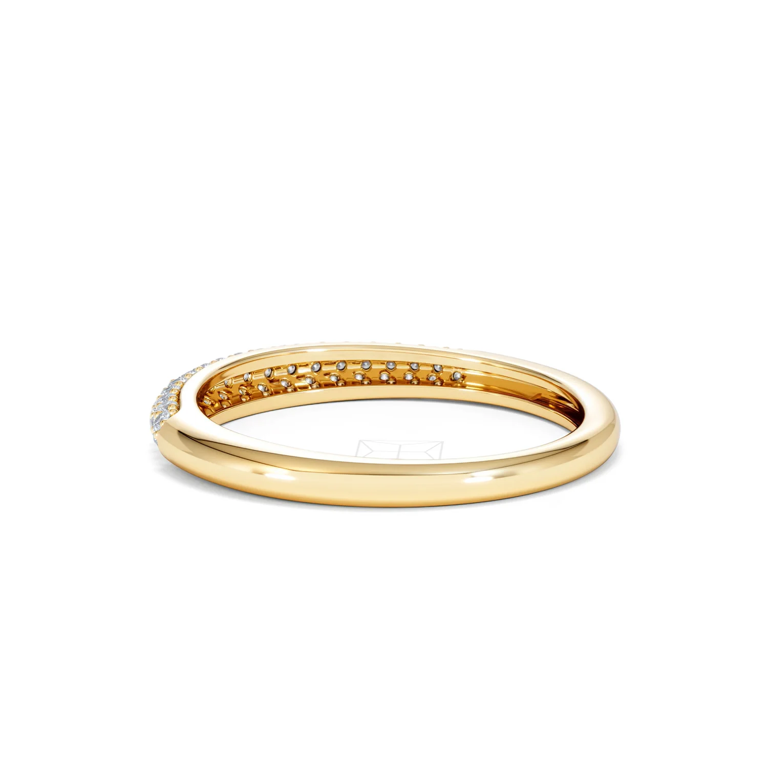 Lab Diamond Micro Pave Half Eternity Ring 0.30ct in 9k Gold - Image 59