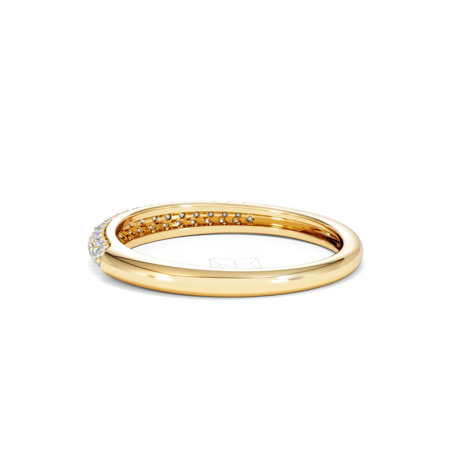 Lab Diamond Micro Pave Half Eternity Ring 0.30ct in 9k Gold - Image 61