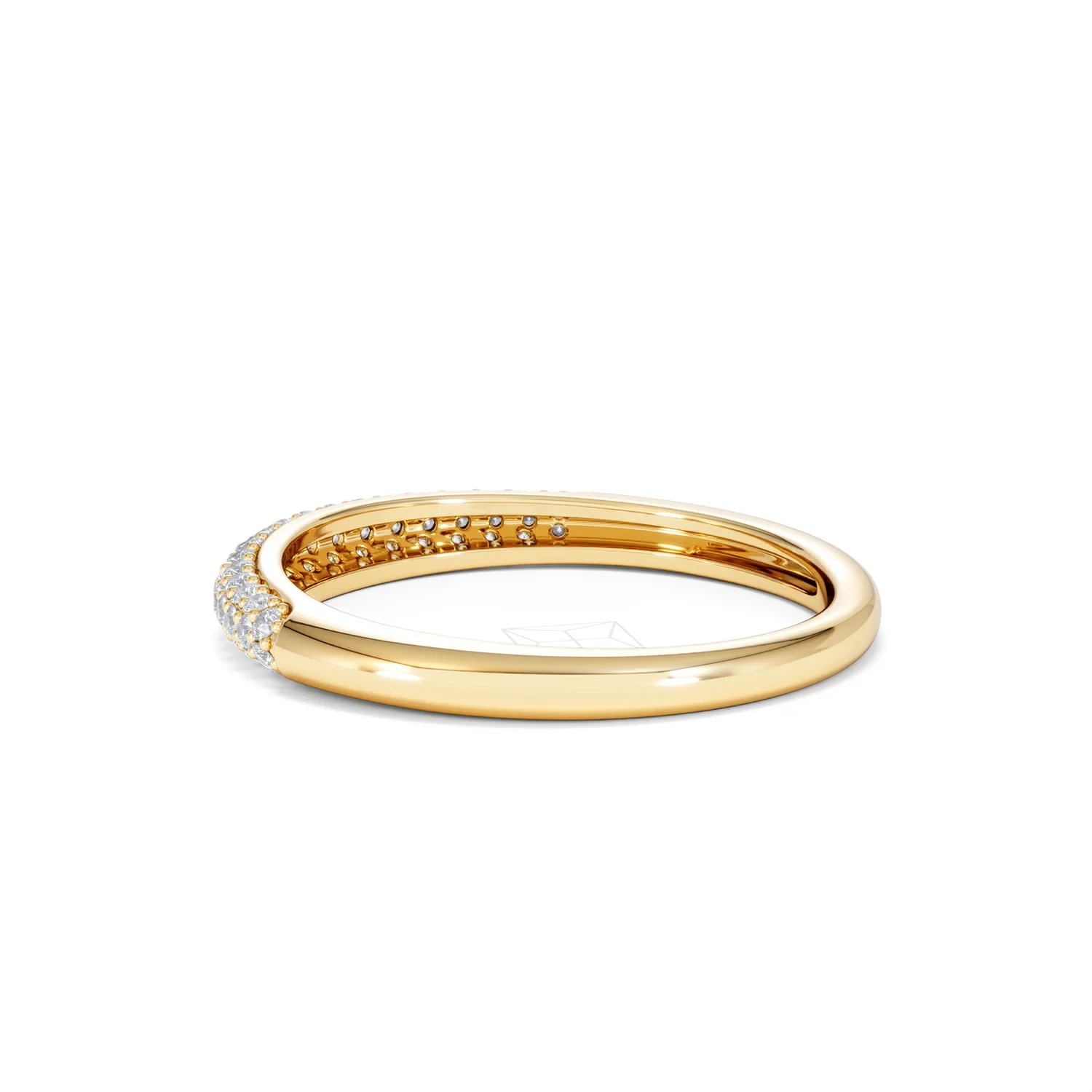 Lab Diamond Micro Pave Half Eternity Ring 0.30ct in 9k Gold - Image 63