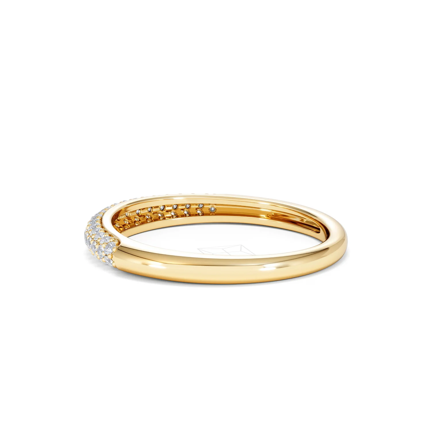 Lab Diamond Micro Pave Half Eternity Ring 0.30ct in 9k Gold - Image 64