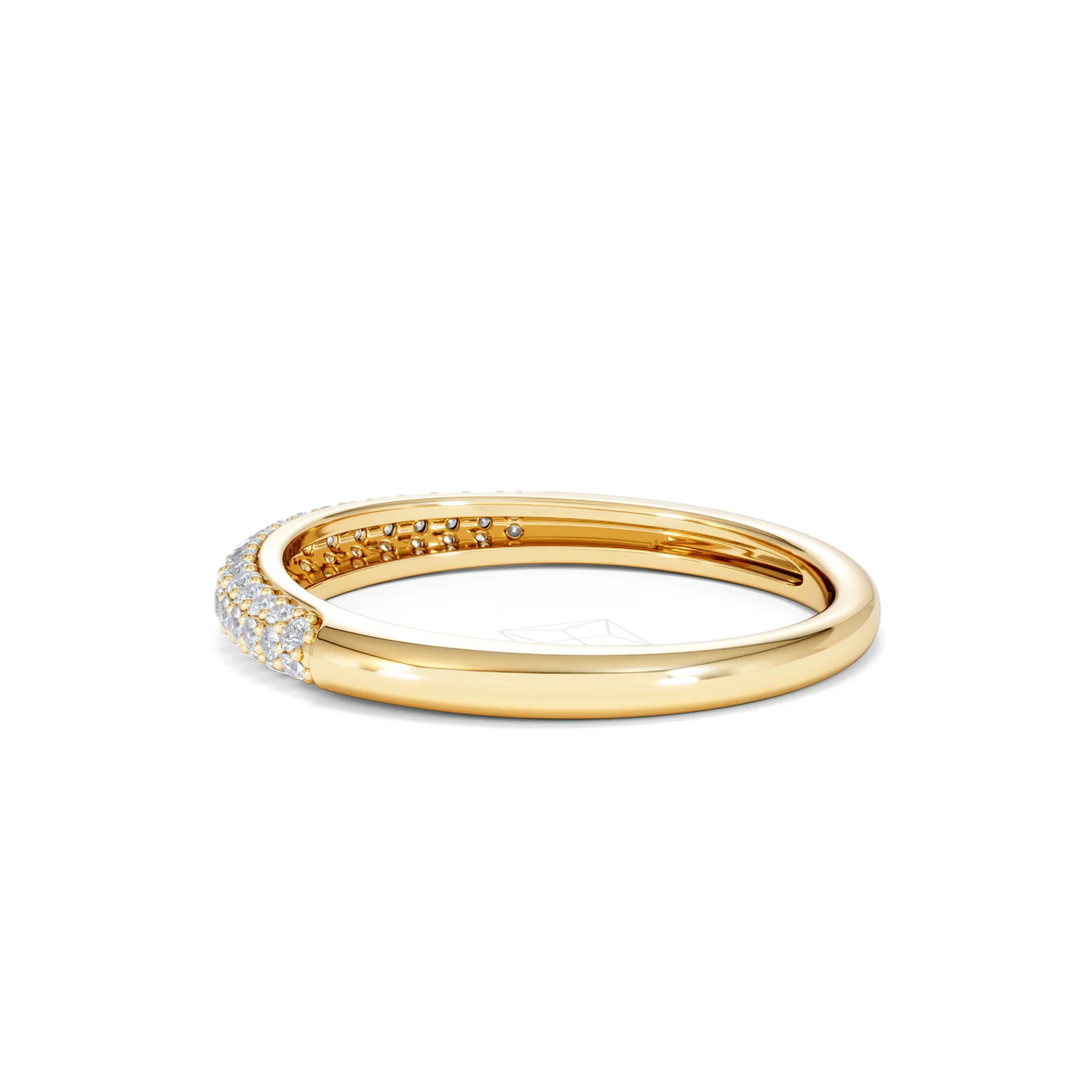 Lab Diamond Micro Pave Half Eternity Ring 0.30ct in 9k Gold - Image 65
