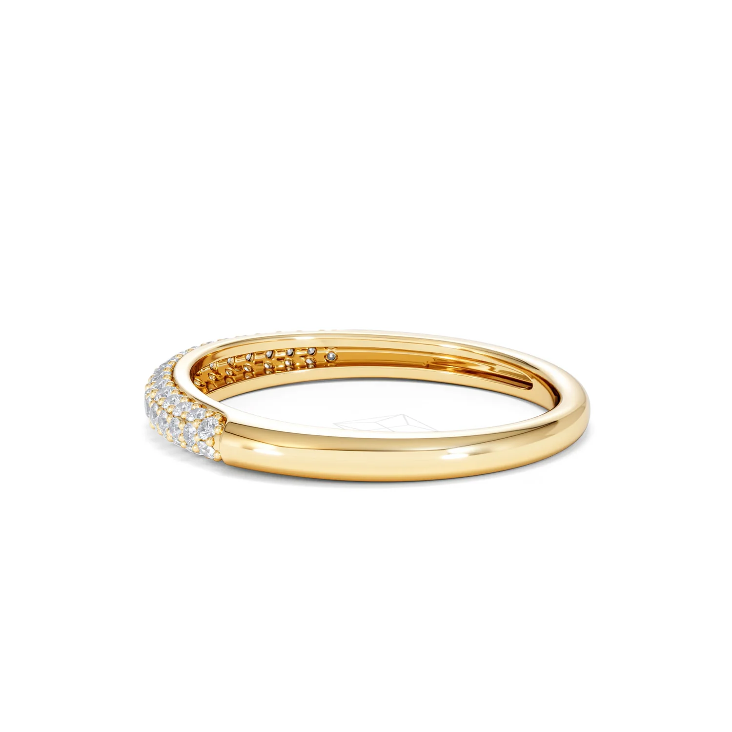 Lab Diamond Micro Pave Half Eternity Ring 0.30ct in 9k Gold - Image 66