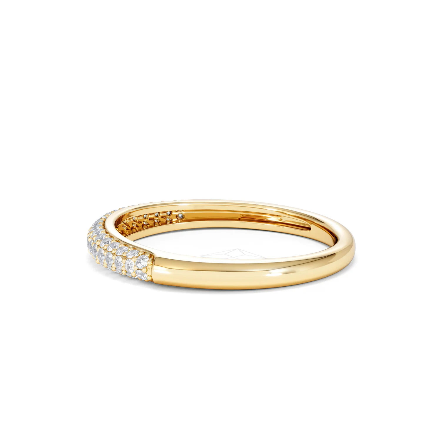 Lab Diamond Micro Pave Half Eternity Ring 0.30ct in 9k Gold - Image 68