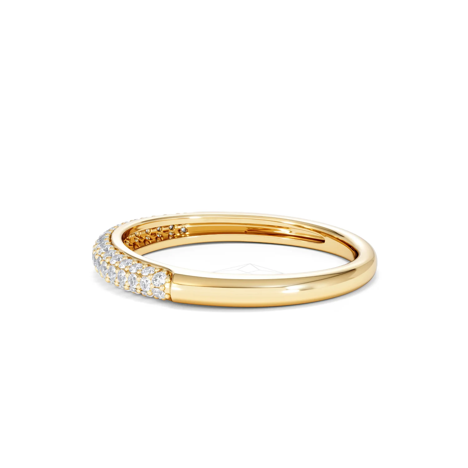 Lab Diamond Micro Pave Half Eternity Ring 0.30ct in 9k Gold - Image 69