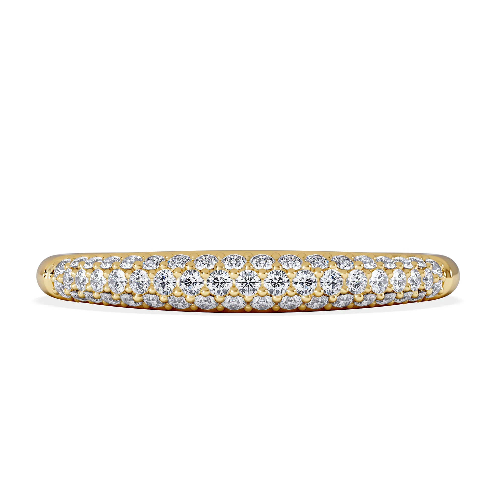 Lab Diamond Micro Pave Half Eternity Ring 0.30ct in 9k Gold - Image 7
