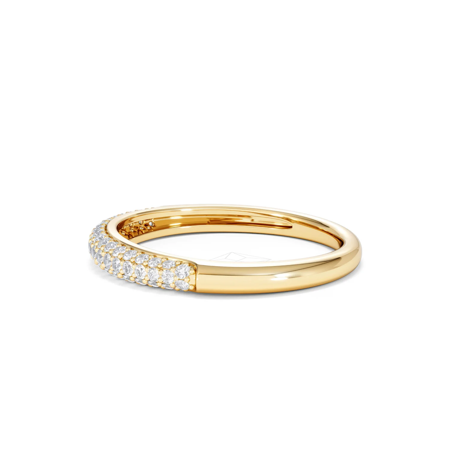 Lab Diamond Micro Pave Half Eternity Ring 0.30ct in 9k Gold - Image 72