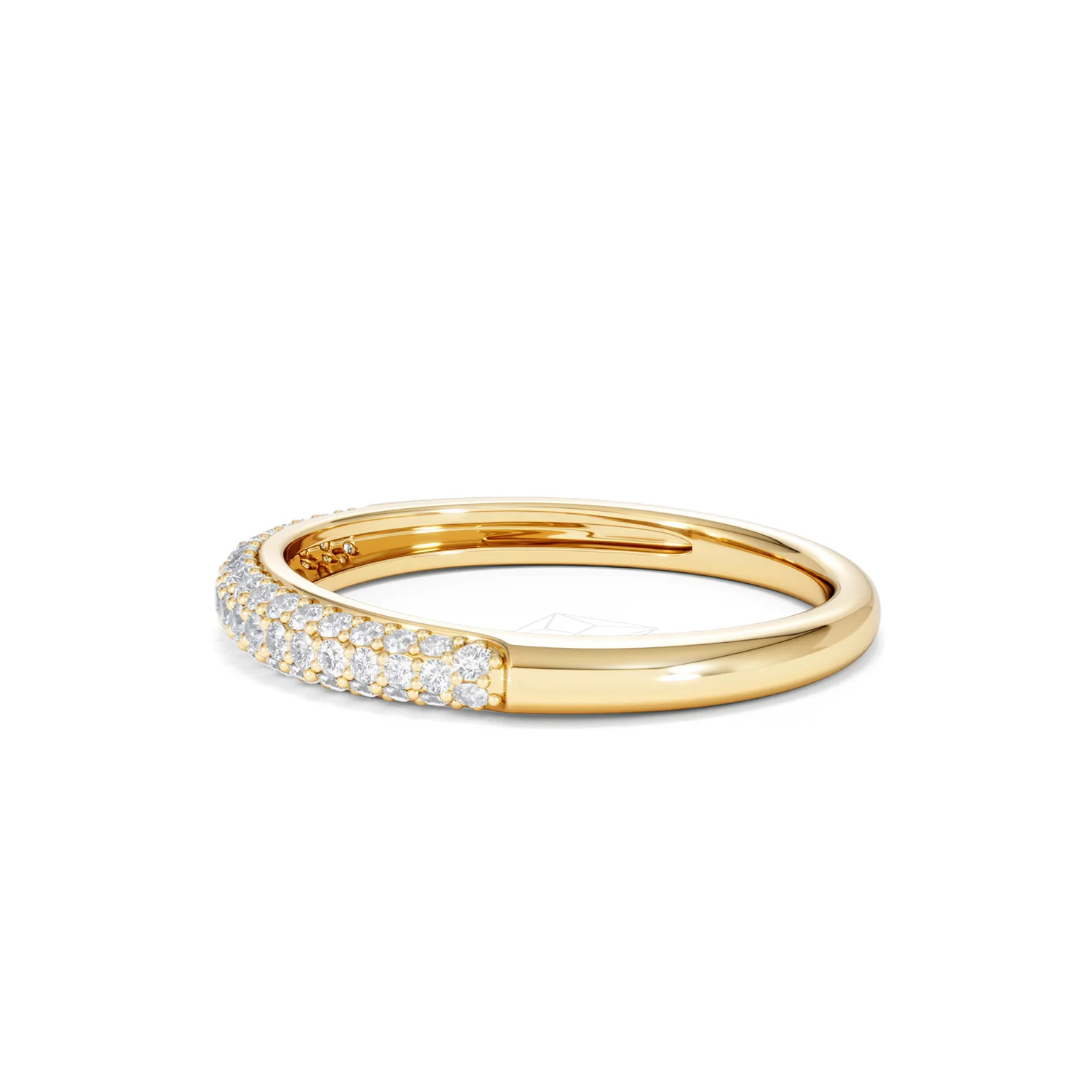 Lab Diamond Micro Pave Half Eternity Ring 0.30ct in 9k Gold - Image 73