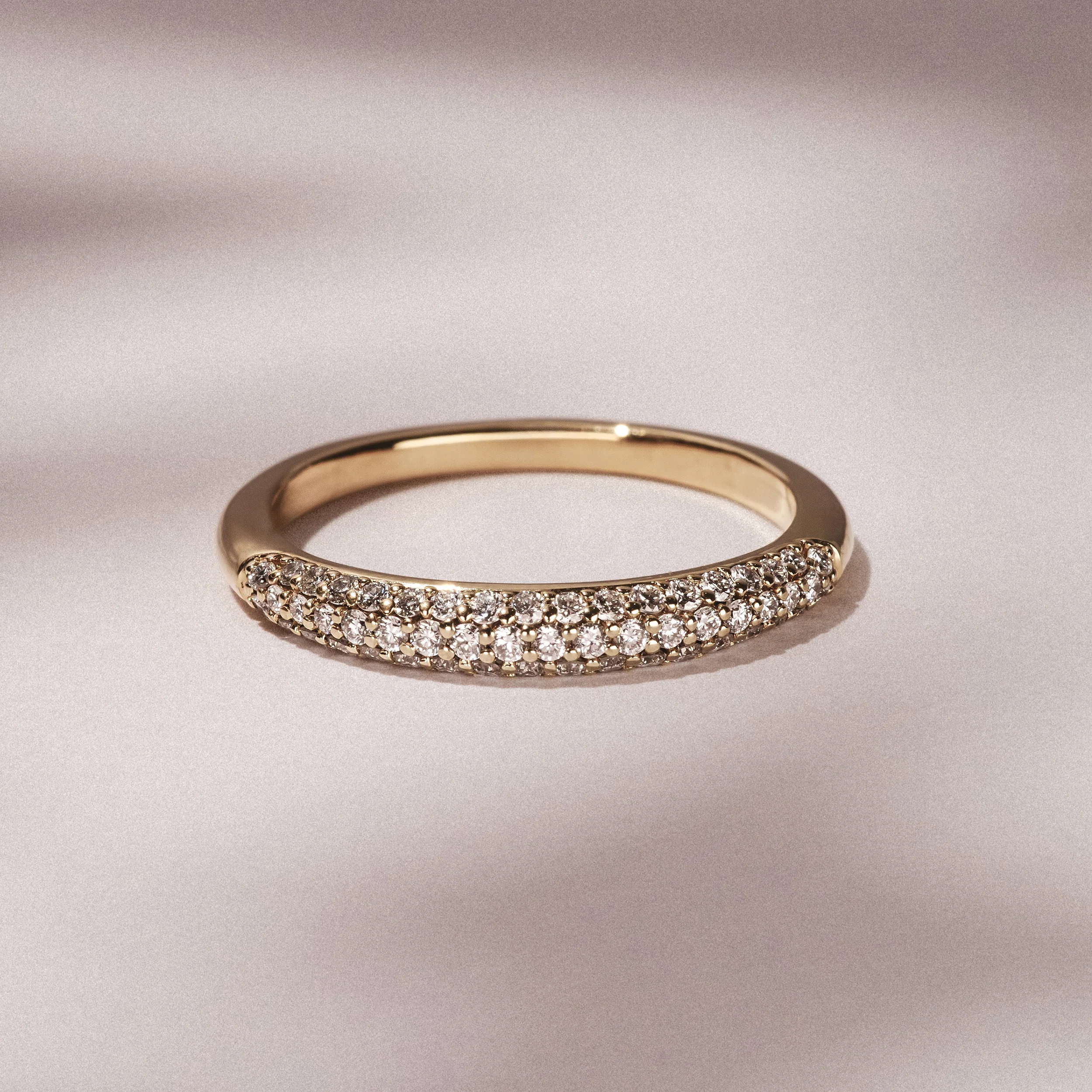 Lab Diamond Micro Pave Half Eternity Ring 0.30ct in 9k Gold - Image 8
