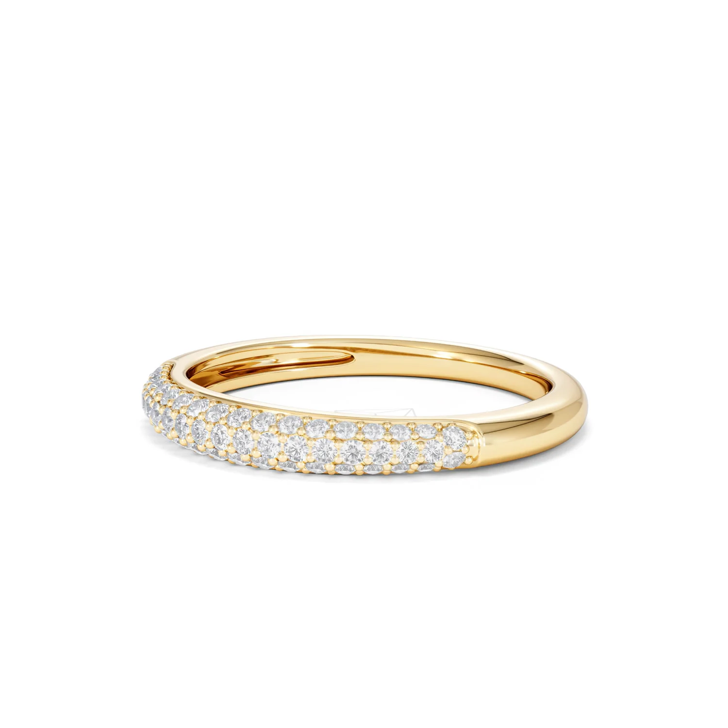 Lab Diamond Micro Pave Half Eternity Ring 0.30ct in 9k Gold - Image 81