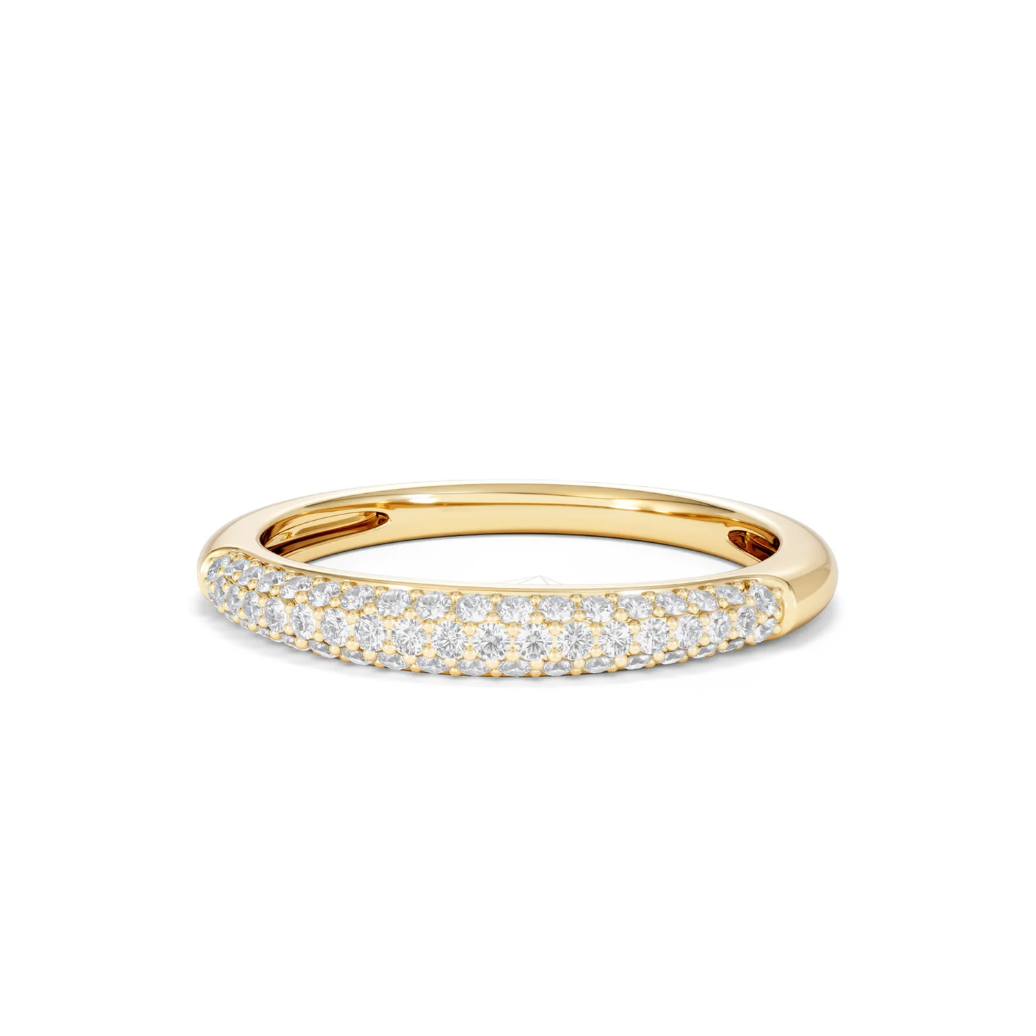 Lab Diamond Micro Pave Half Eternity Ring 0.30ct in 9k Gold - Image 87