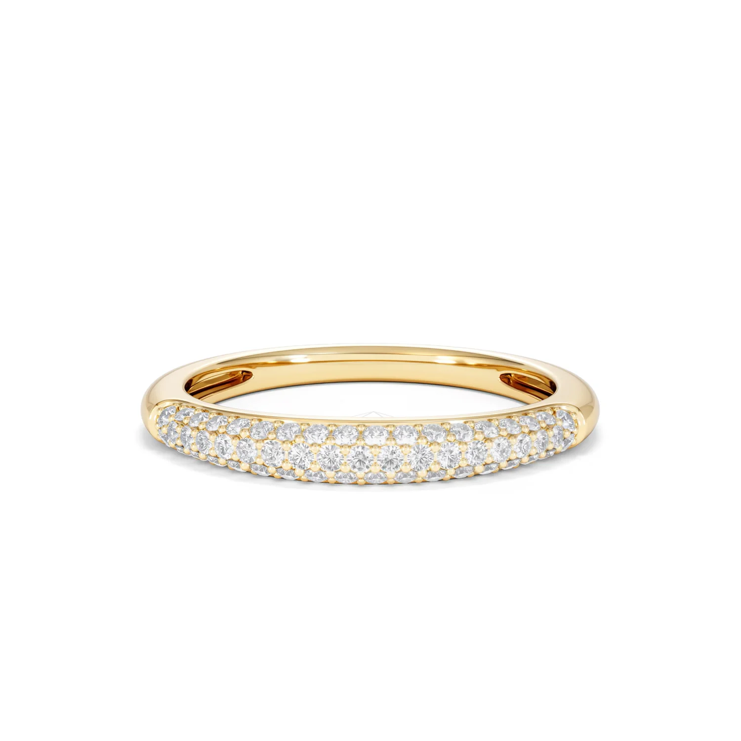 Lab Diamond Micro Pave Half Eternity Ring 0.30ct in 9k Gold - Image 89