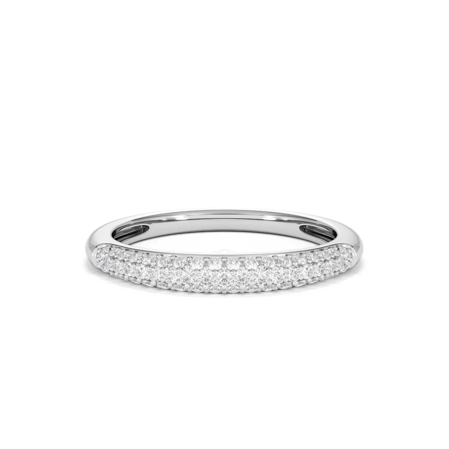 Lab Diamond Micro Pave Half Eternity Ring 0.30ct in 9k White Gold - Image 10