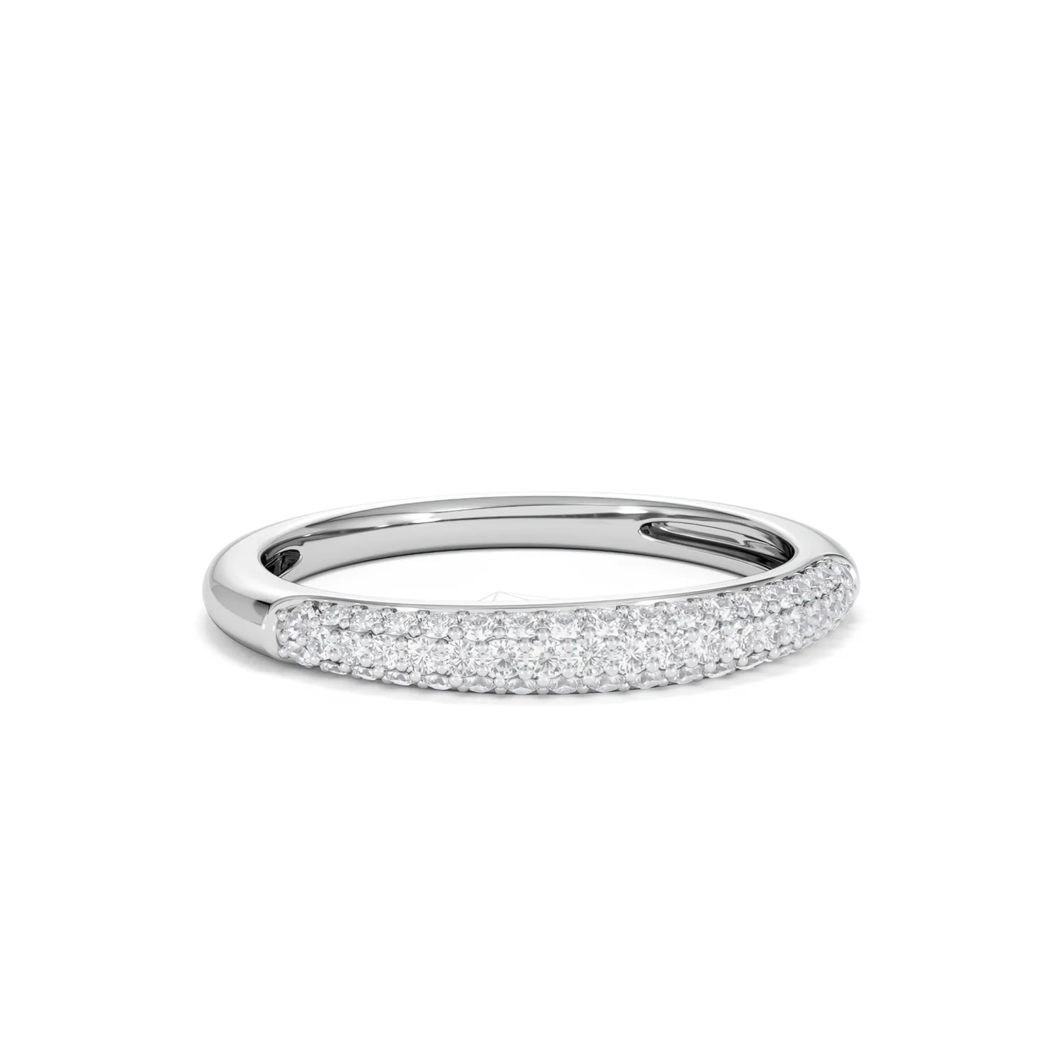 Lab Diamond Micro Pave Half Eternity Ring 0.30ct in 9k White Gold - Image 14