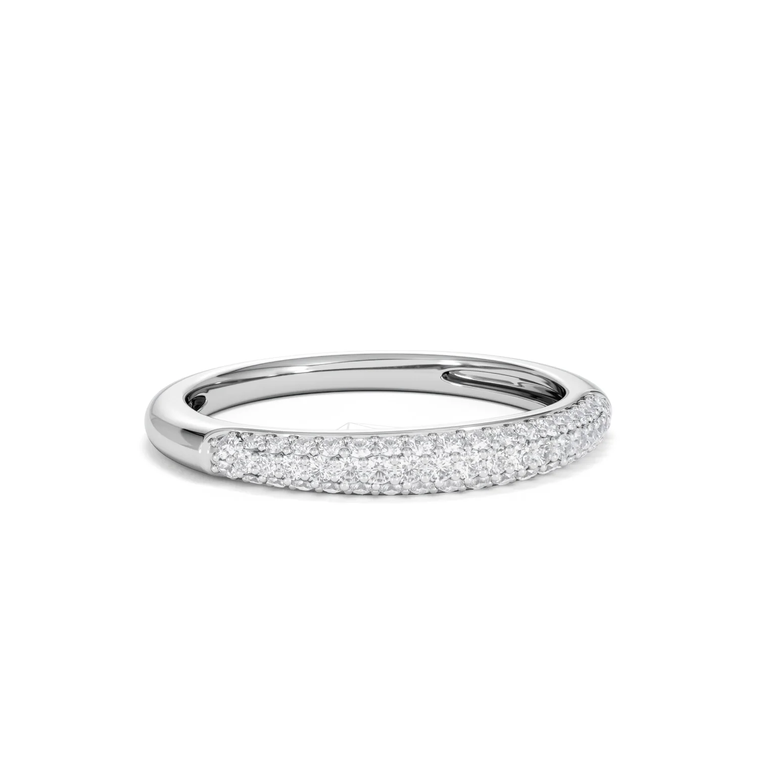 Lab Diamond Micro Pave Half Eternity Ring 0.30ct in 9k White Gold - Image 15