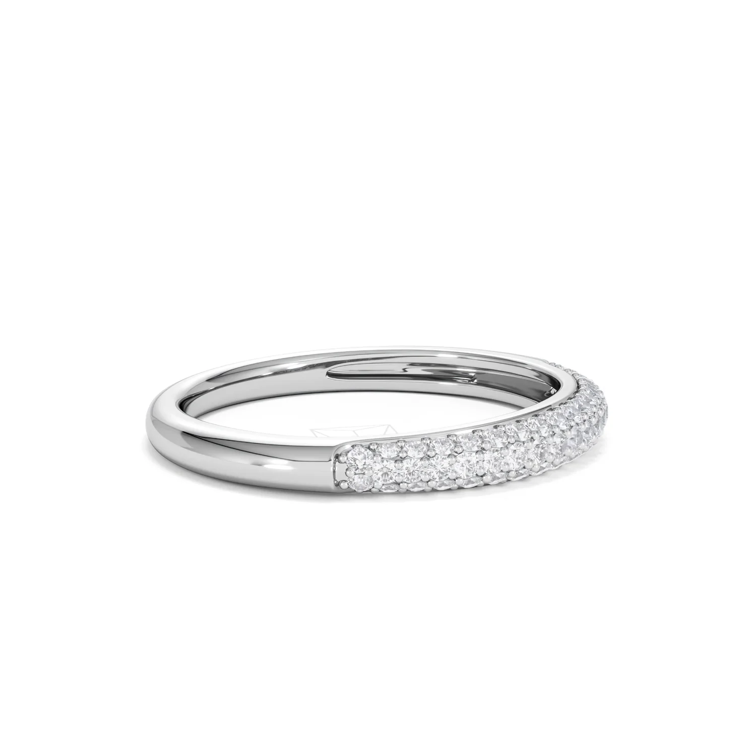 Lab Diamond Micro Pave Half Eternity Ring 0.30ct in 9k White Gold - Image 23