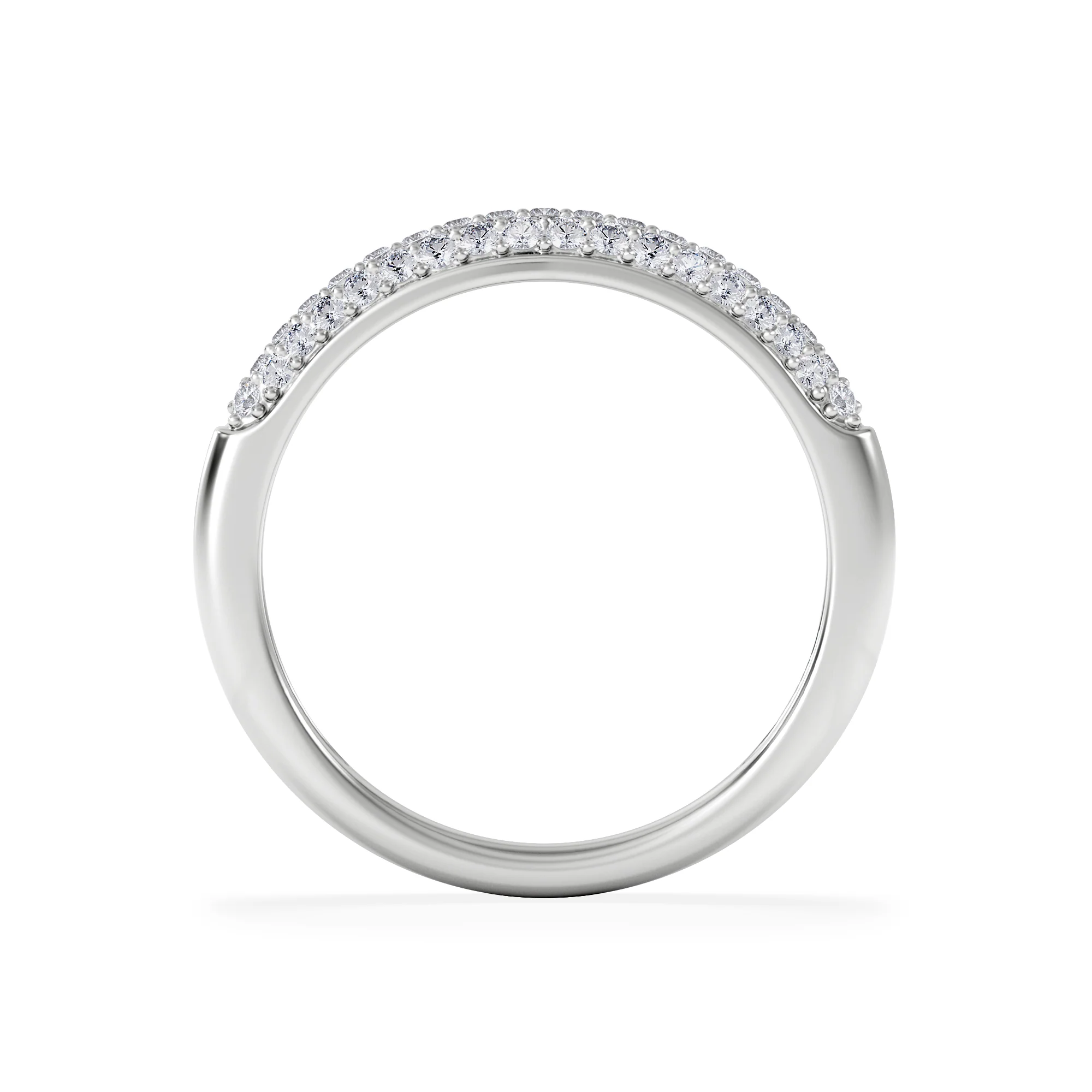 Lab Diamond Micro Pave Half Eternity Ring 0.30ct in 9k White Gold - Image 3