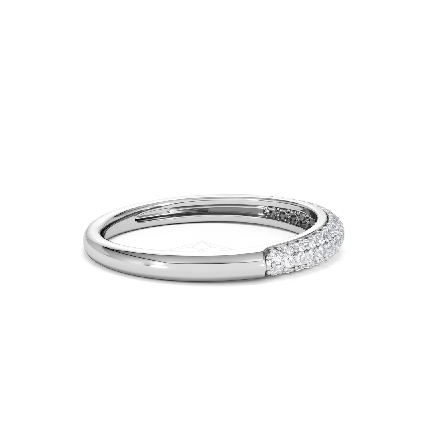 Lab Diamond Micro Pave Half Eternity Ring 0.30ct in 9k White Gold - Image 30