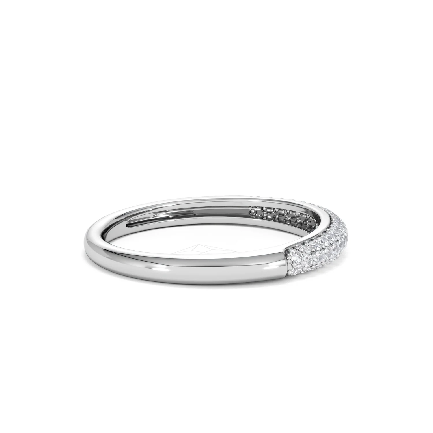 Lab Diamond Micro Pave Half Eternity Ring 0.30ct in 9k White Gold - Image 32
