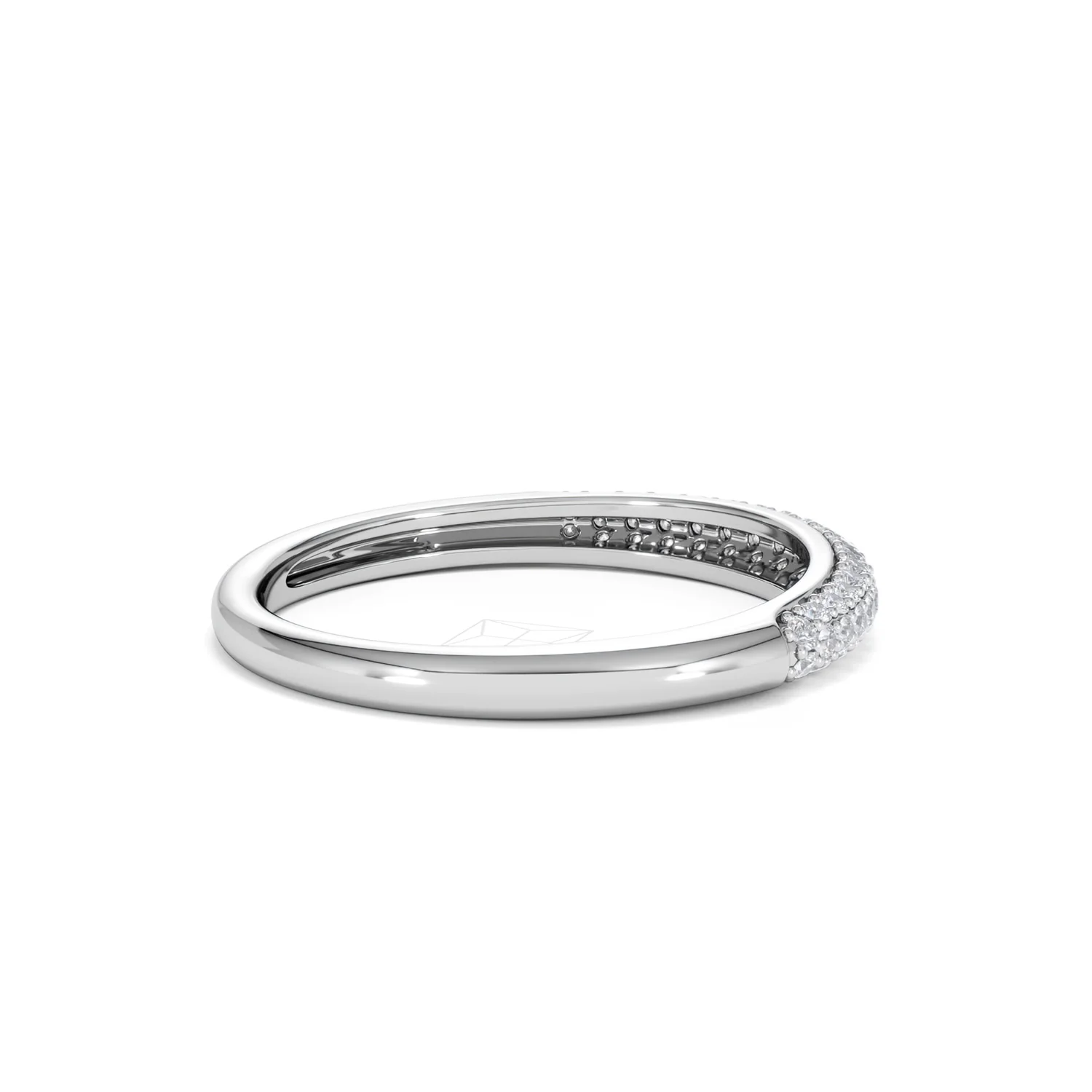 Lab Diamond Micro Pave Half Eternity Ring 0.30ct in 9k White Gold - Image 35