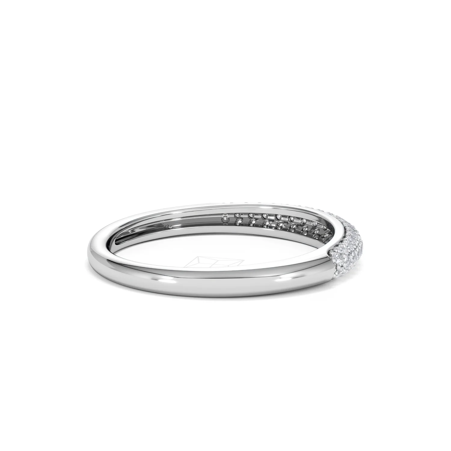 Lab Diamond Micro Pave Half Eternity Ring 0.30ct in 9k White Gold - Image 36