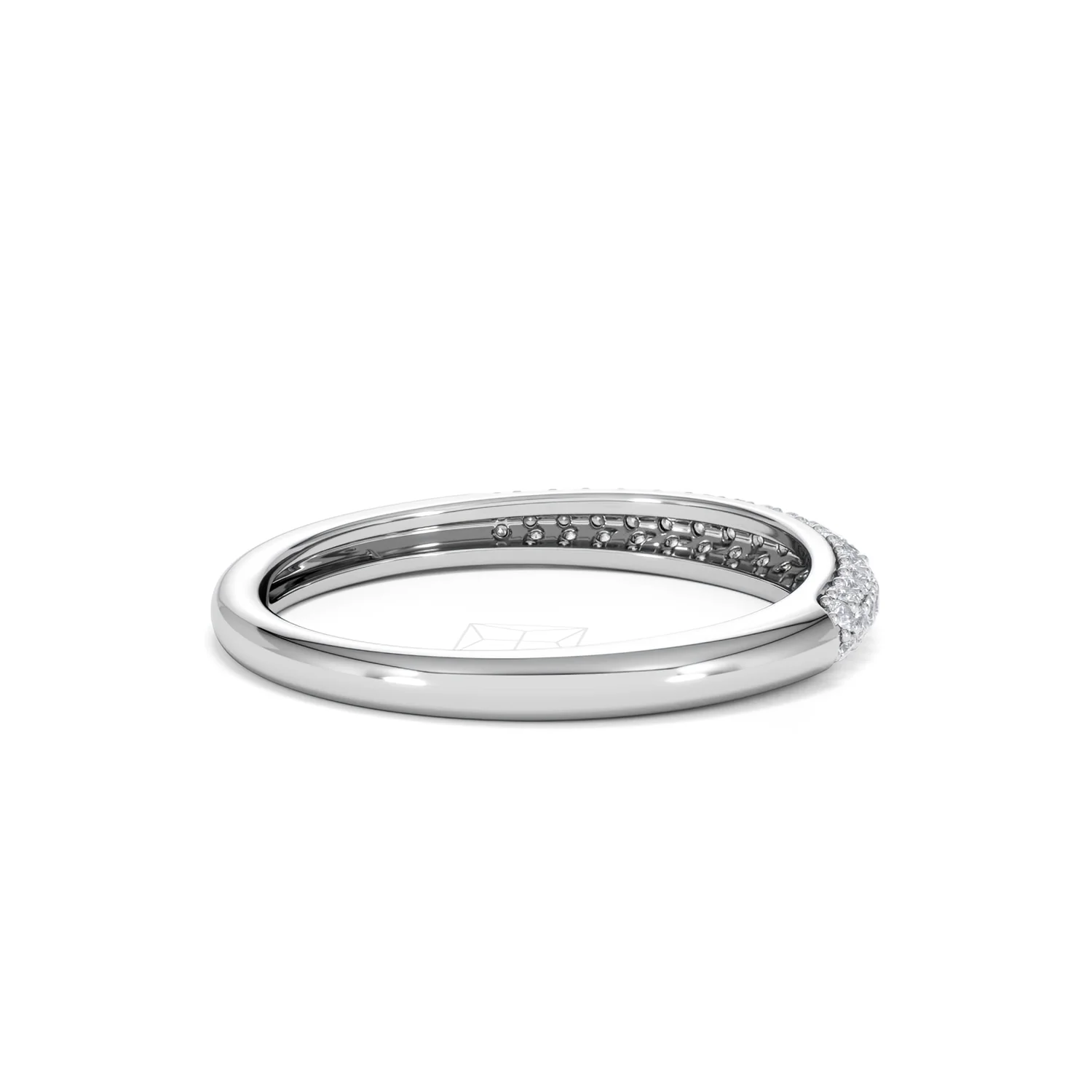 Lab Diamond Micro Pave Half Eternity Ring 0.30ct in 9k White Gold - Image 38