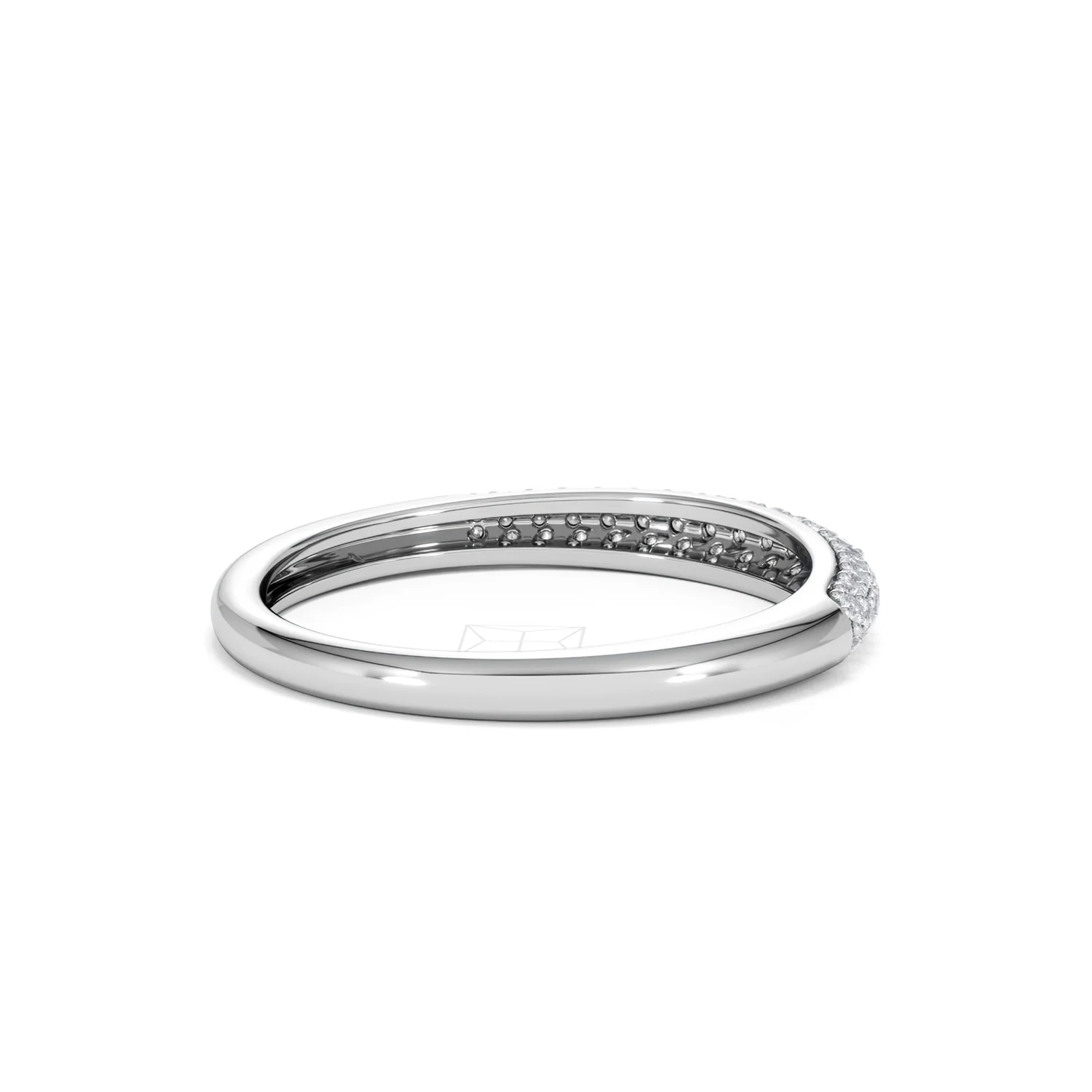 Lab Diamond Micro Pave Half Eternity Ring 0.30ct in 9k White Gold - Image 39