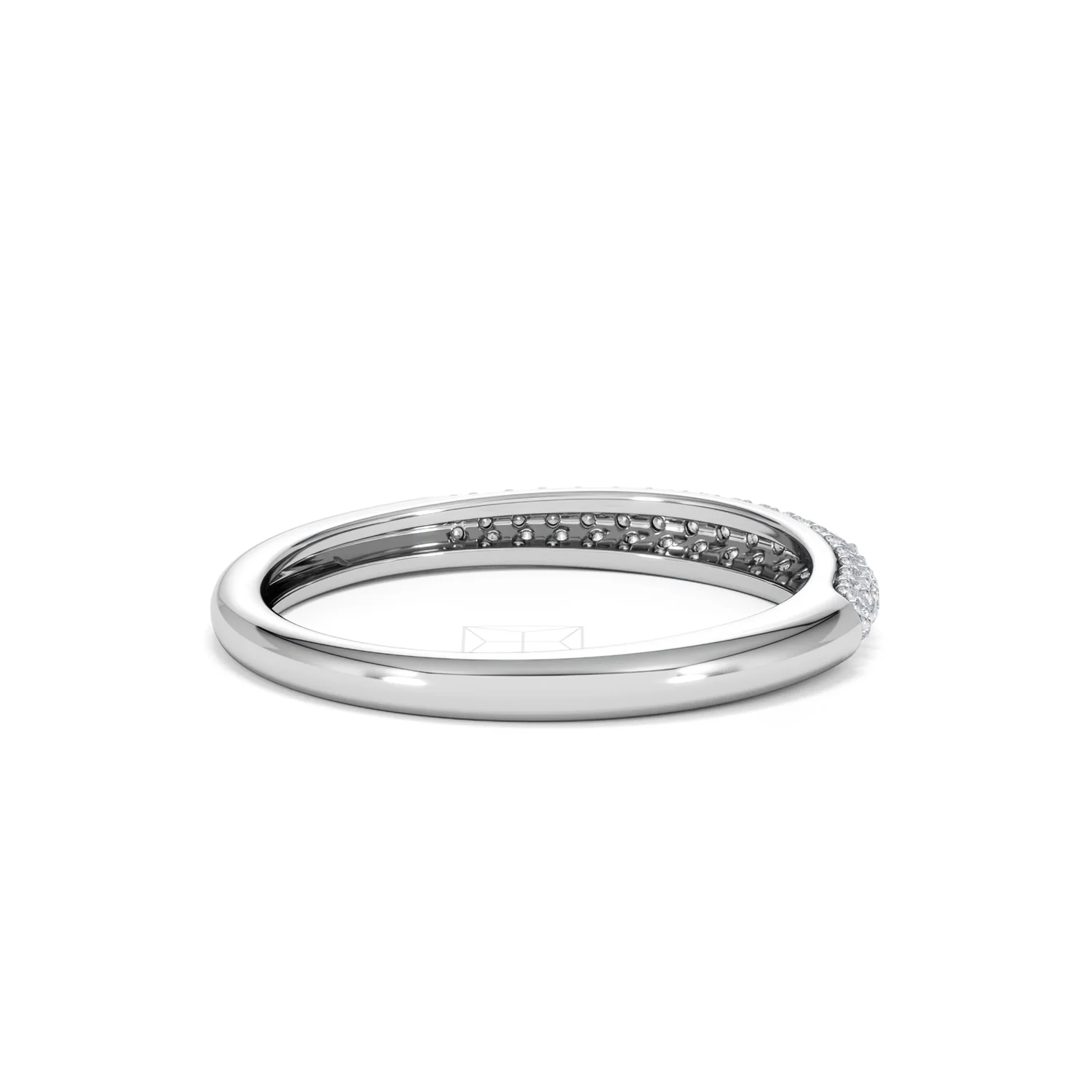 Lab Diamond Micro Pave Half Eternity Ring 0.30ct in 9k White Gold - Image 40