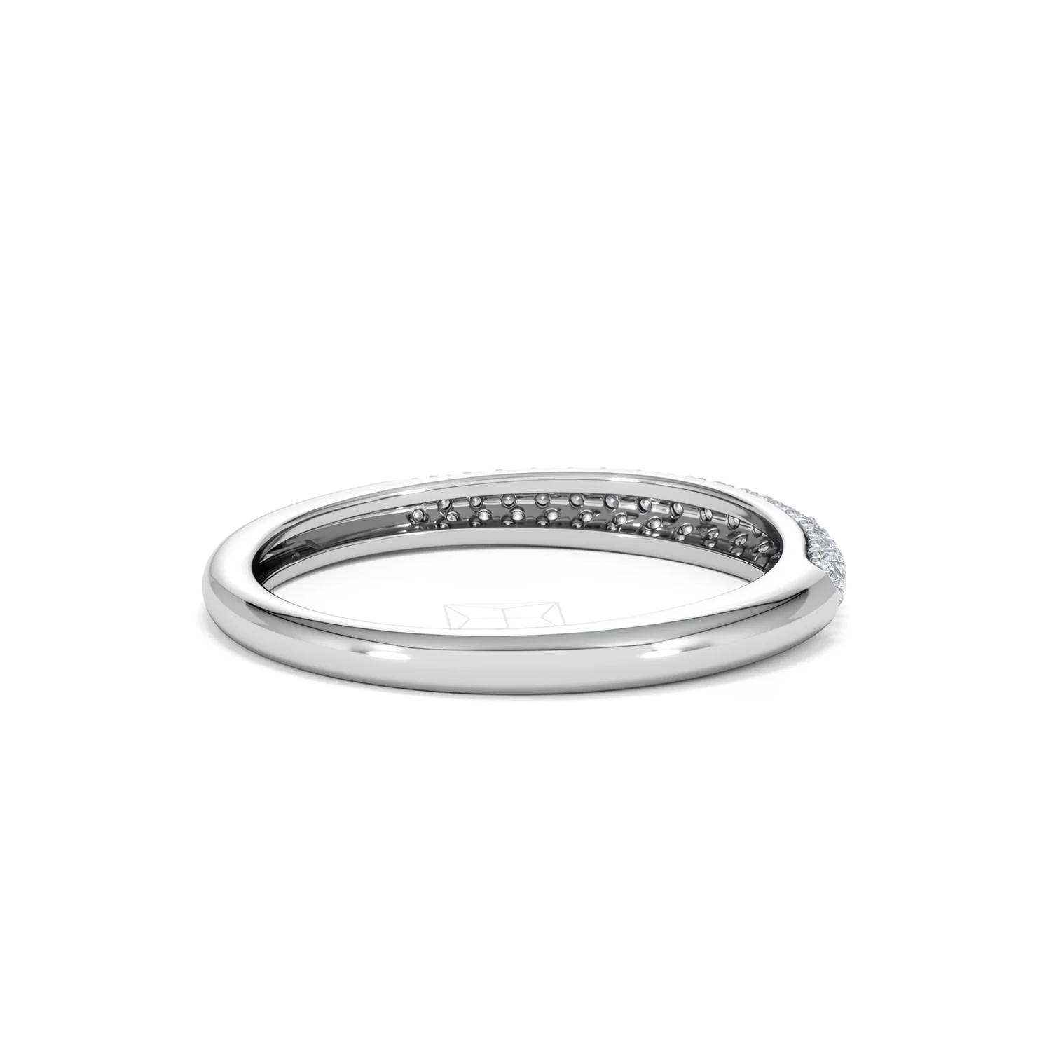 Lab Diamond Micro Pave Half Eternity Ring 0.30ct in 9k White Gold - Image 41