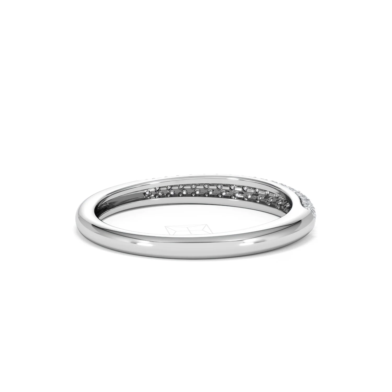 Lab Diamond Micro Pave Half Eternity Ring 0.30ct in 9k White Gold - Image 42