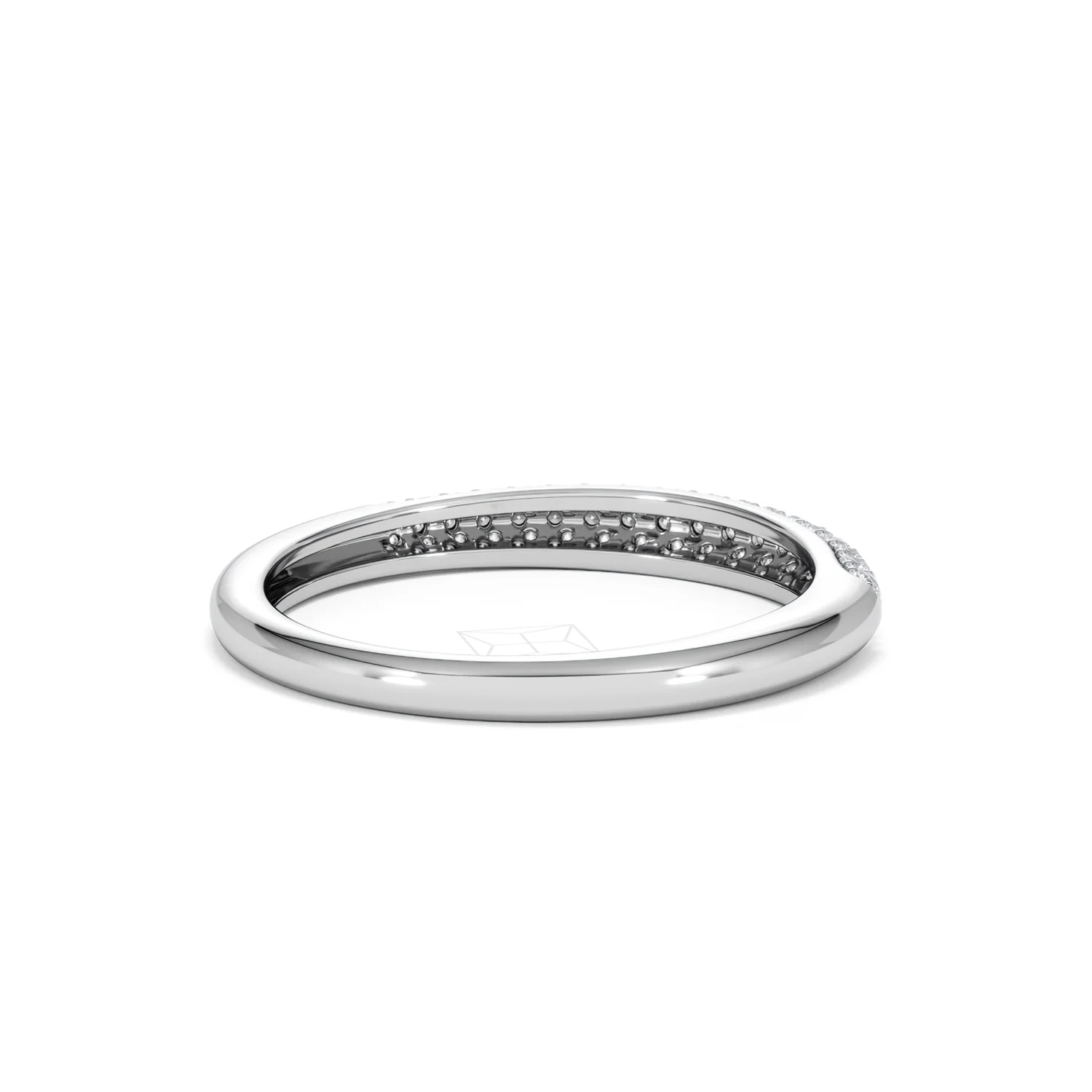 Lab Diamond Micro Pave Half Eternity Ring 0.30ct in 9k White Gold - Image 43
