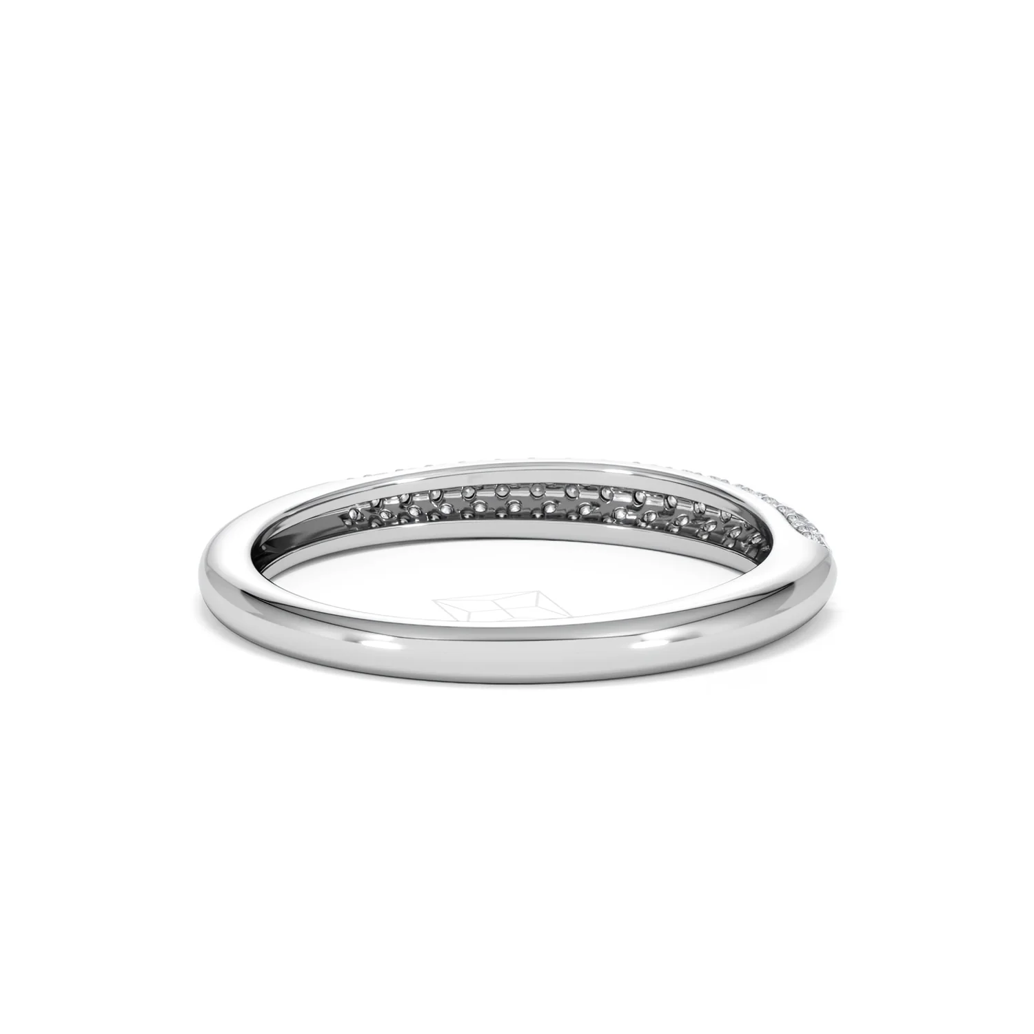 Lab Diamond Micro Pave Half Eternity Ring 0.30ct in 9k White Gold - Image 44