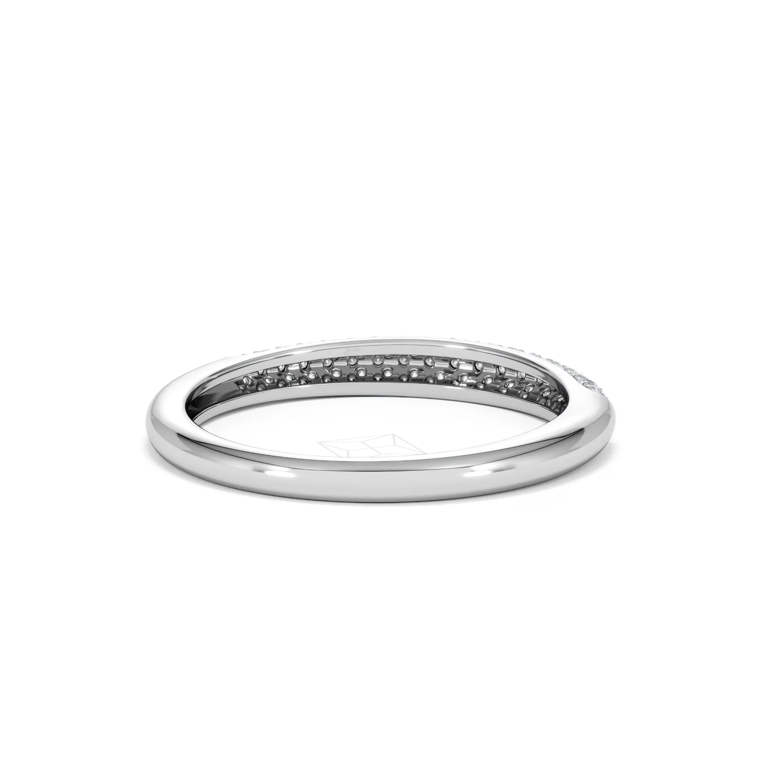 Lab Diamond Micro Pave Half Eternity Ring 0.30ct in 9k White Gold - Image 45