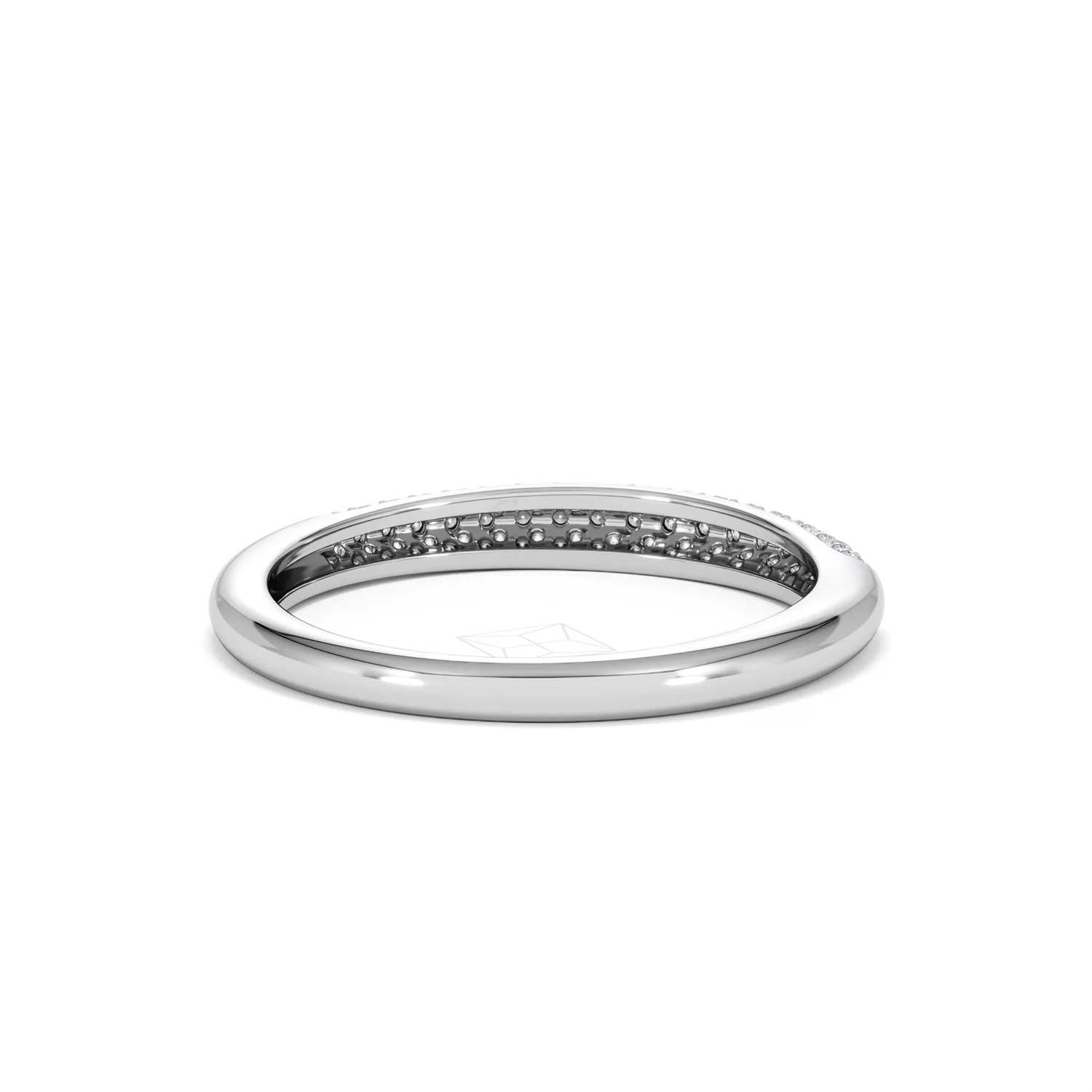 Lab Diamond Micro Pave Half Eternity Ring 0.30ct in 9k White Gold - Image 46