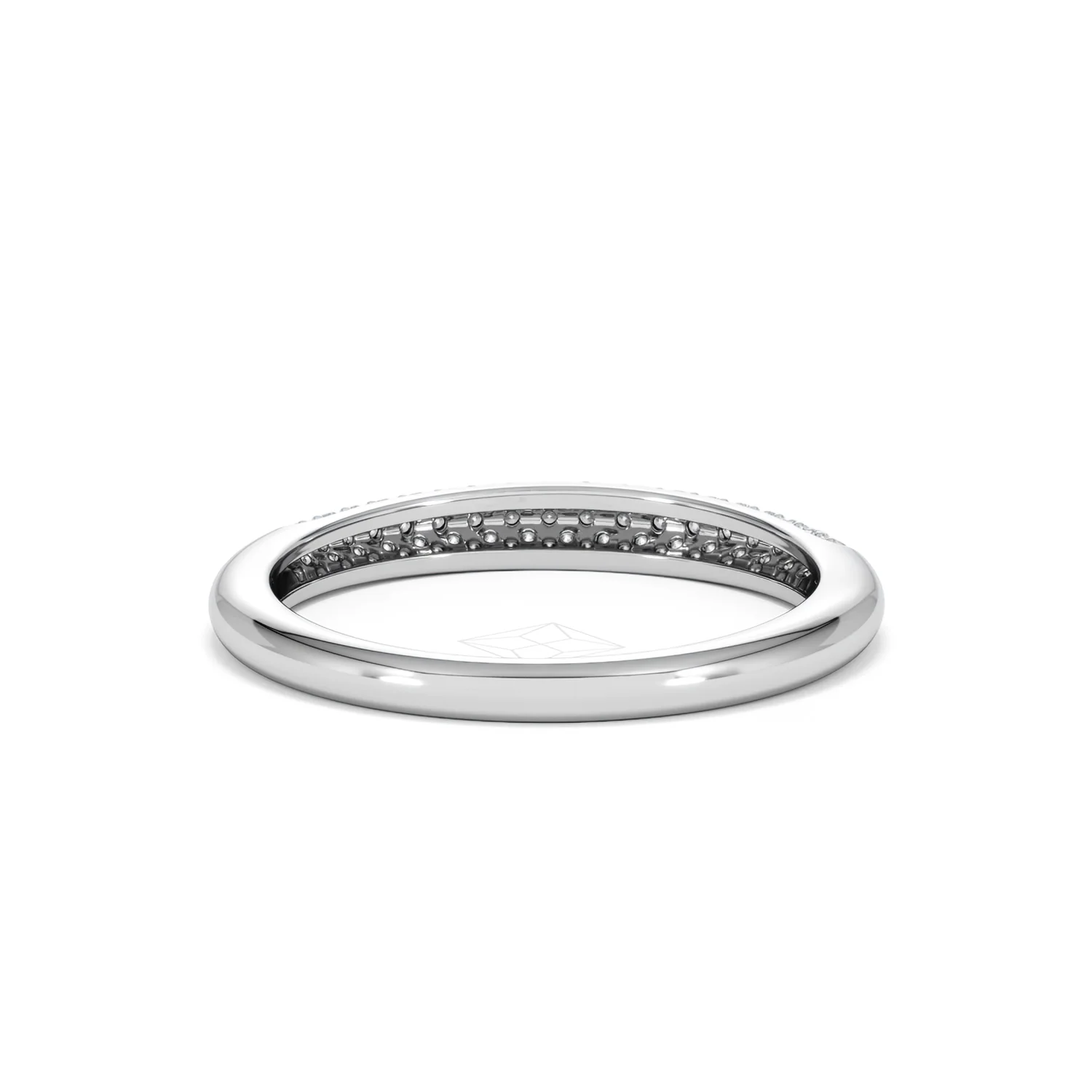 Lab Diamond Micro Pave Half Eternity Ring 0.30ct in 9k White Gold - Image 48