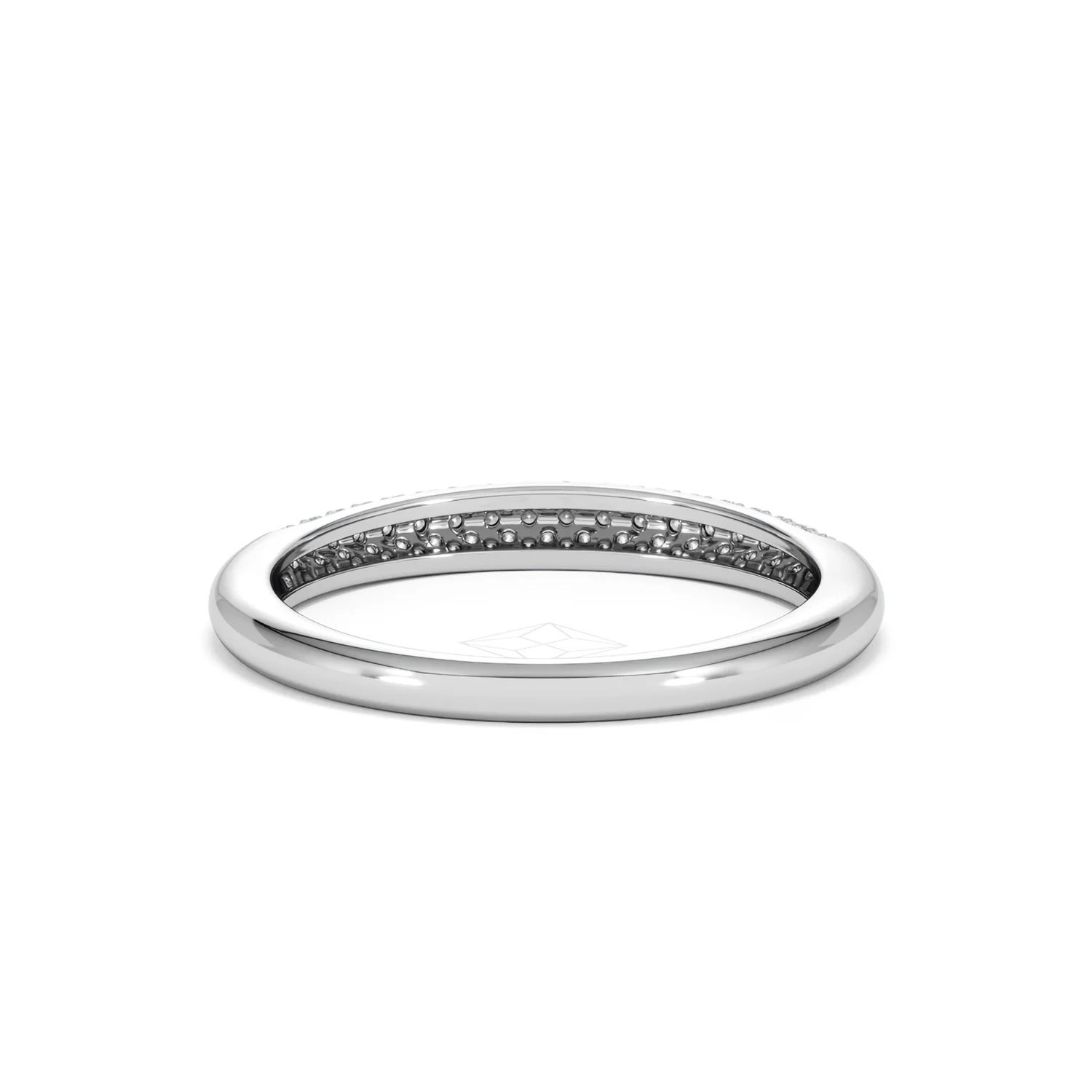 Lab Diamond Micro Pave Half Eternity Ring 0.30ct in 9k White Gold - Image 49