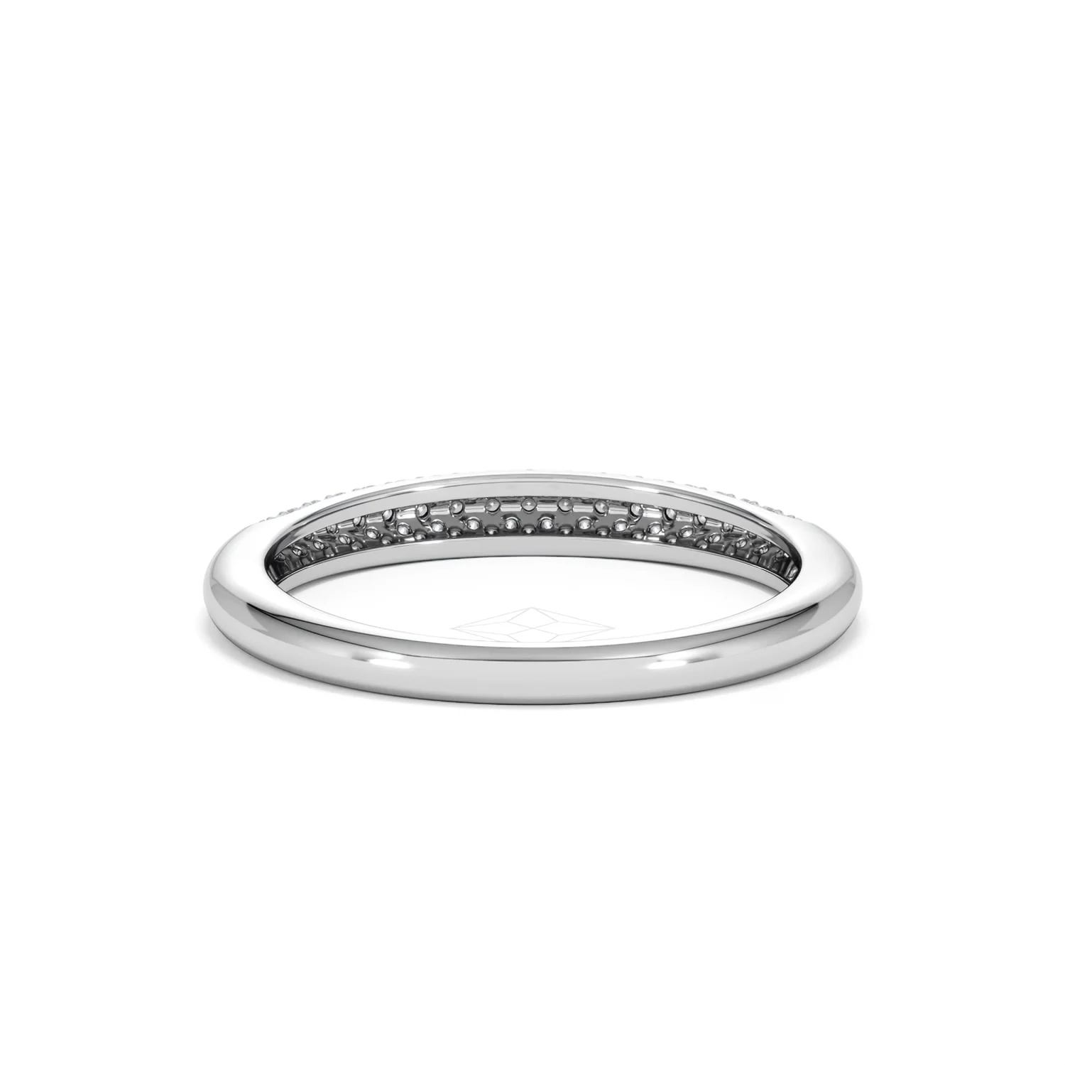 Lab Diamond Micro Pave Half Eternity Ring 0.30ct in 9k White Gold - Image 50