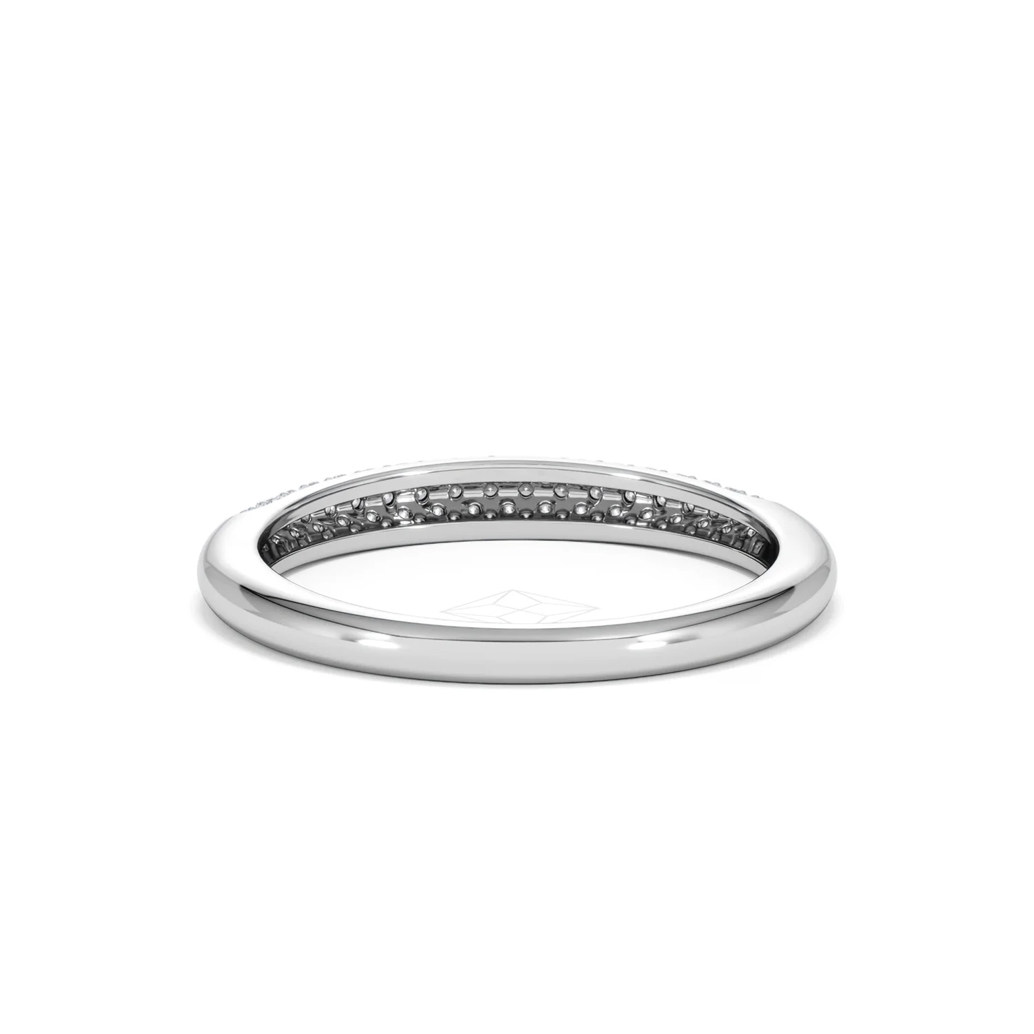 Lab Diamond Micro Pave Half Eternity Ring 0.30ct in 9k White Gold - Image 51