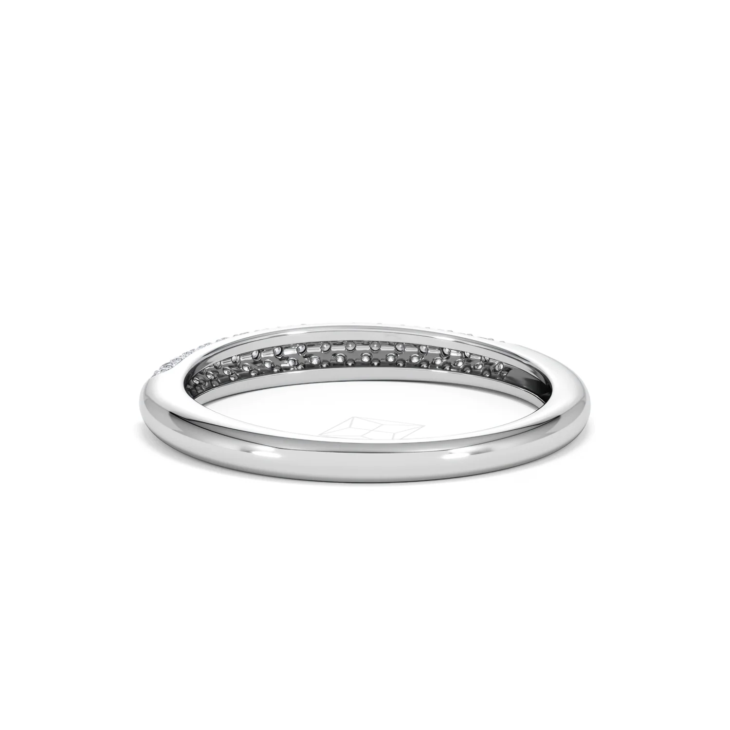 Lab Diamond Micro Pave Half Eternity Ring 0.30ct in 9k White Gold - Image 54