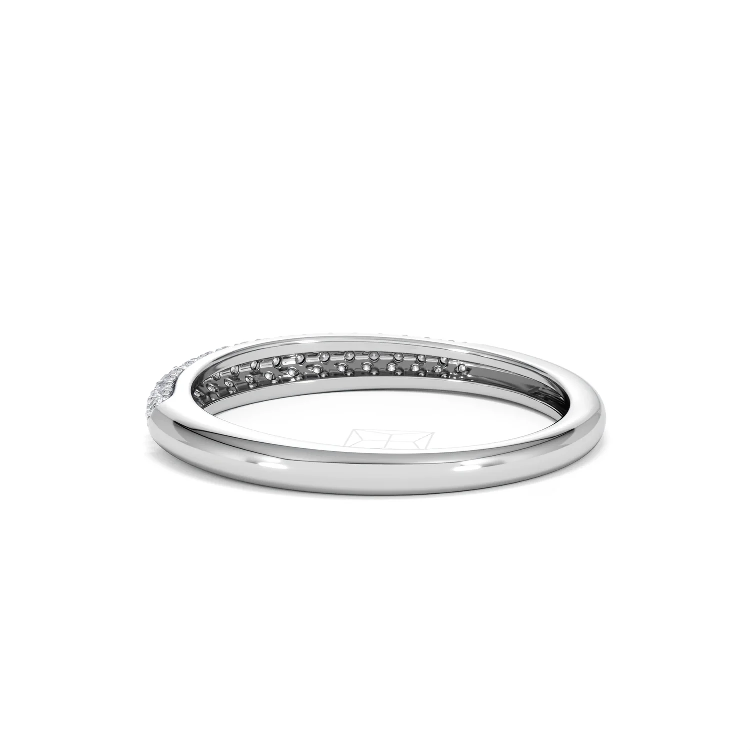 Lab Diamond Micro Pave Half Eternity Ring 0.30ct in 9k White Gold - Image 58