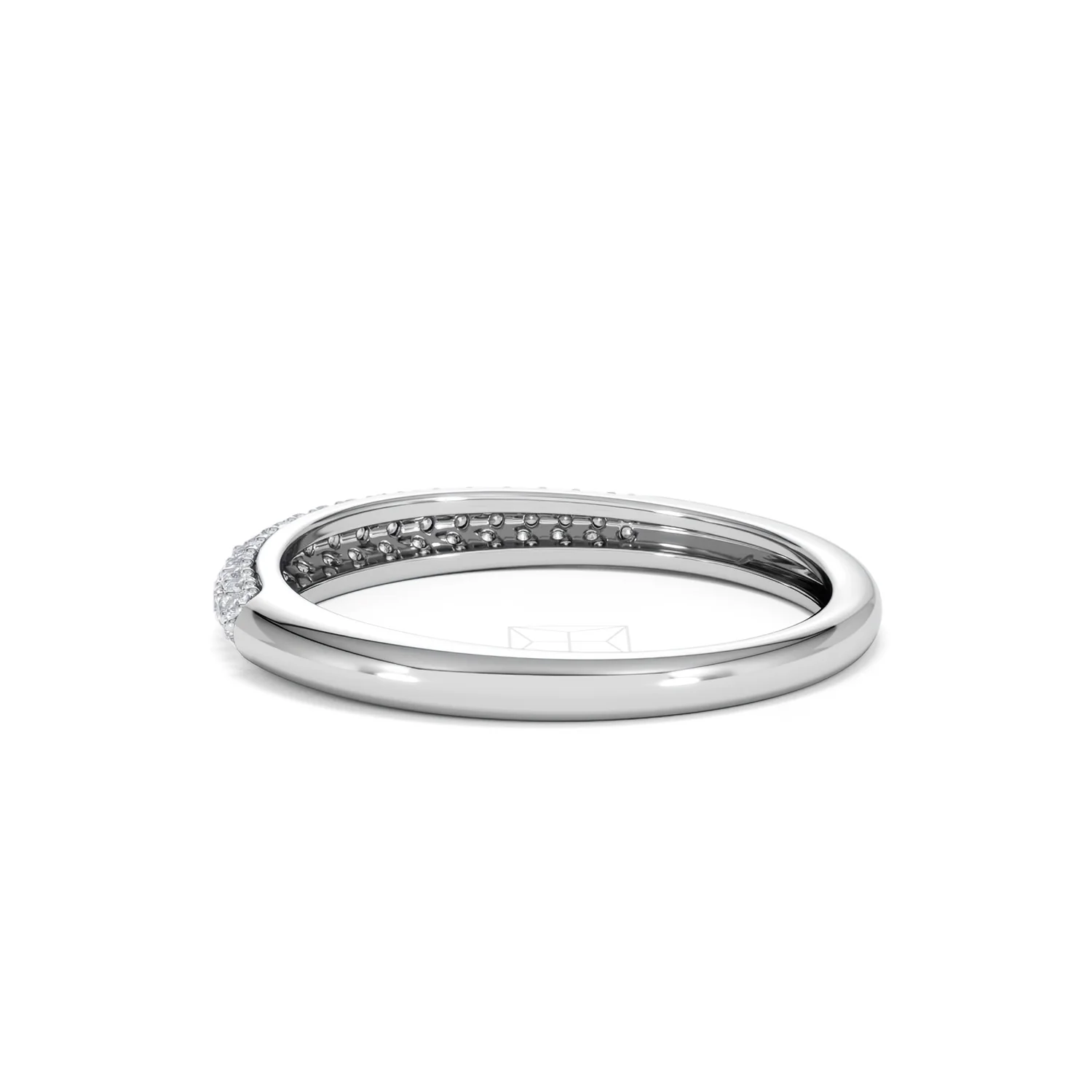 Lab Diamond Micro Pave Half Eternity Ring 0.30ct in 9k White Gold - Image 60