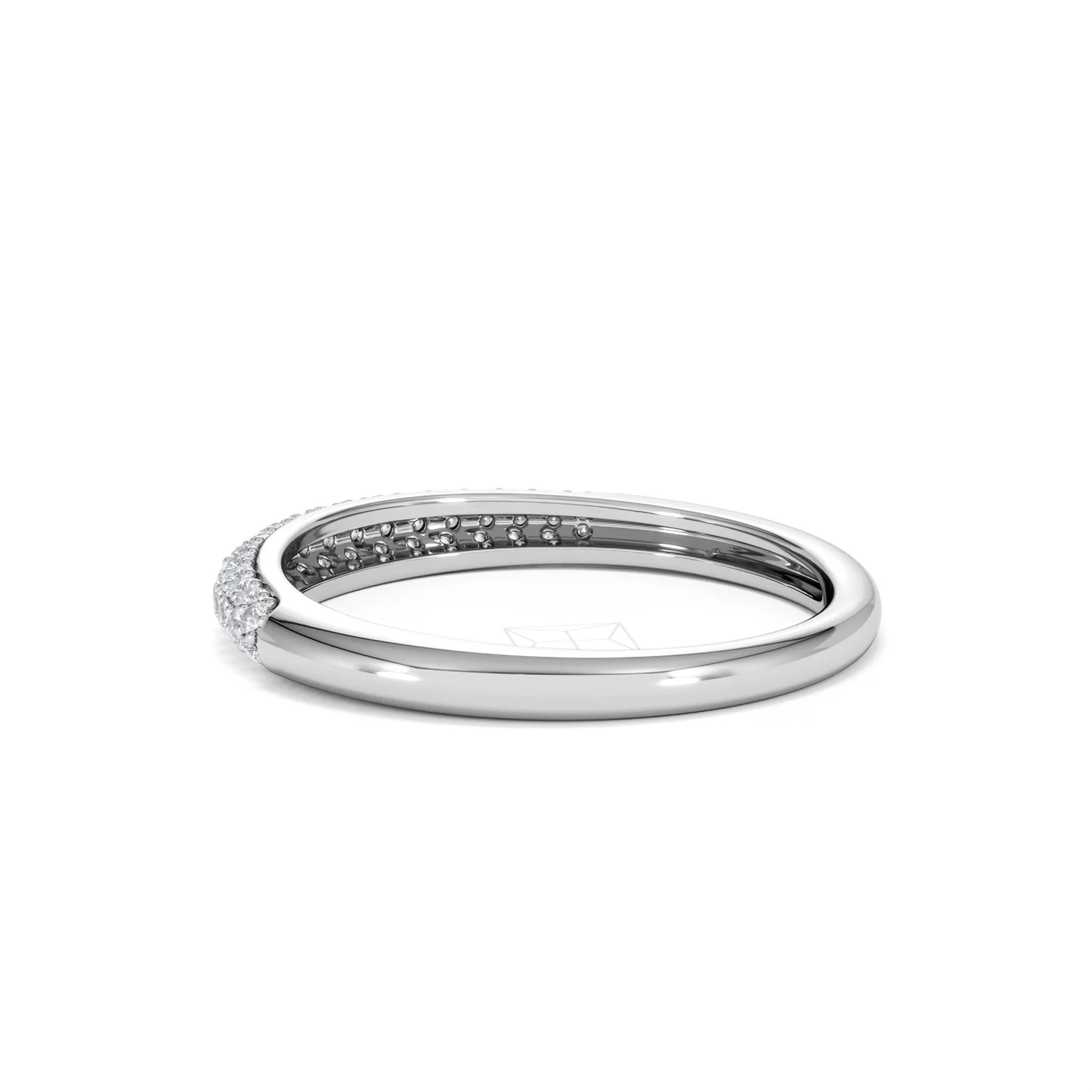 Lab Diamond Micro Pave Half Eternity Ring 0.30ct in 9k White Gold - Image 62